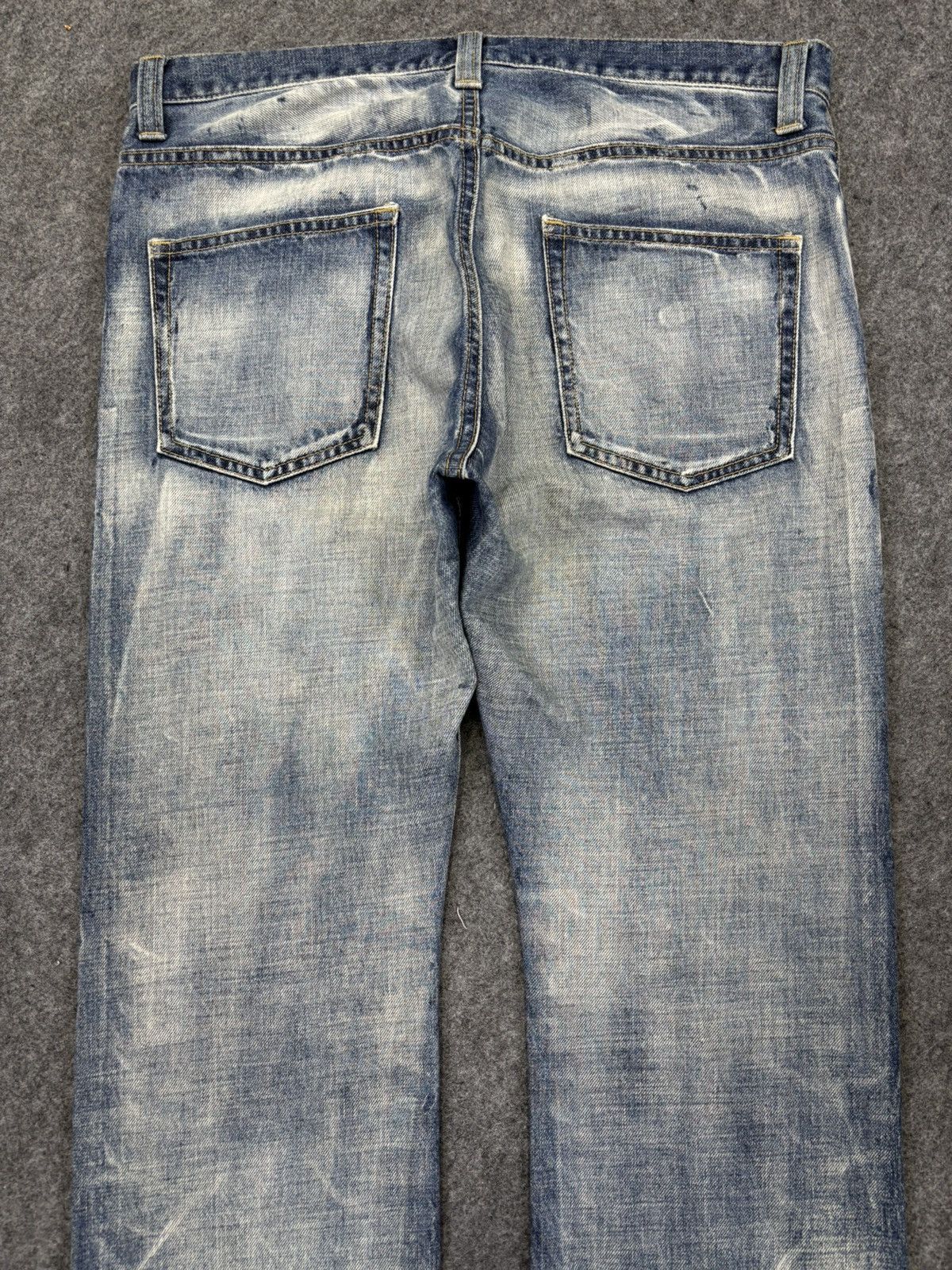 Japanese Brand 💥Insane 90s Style💥TK Bleaches All Over Denim K23 Size US 33 - 7 Thumbnail