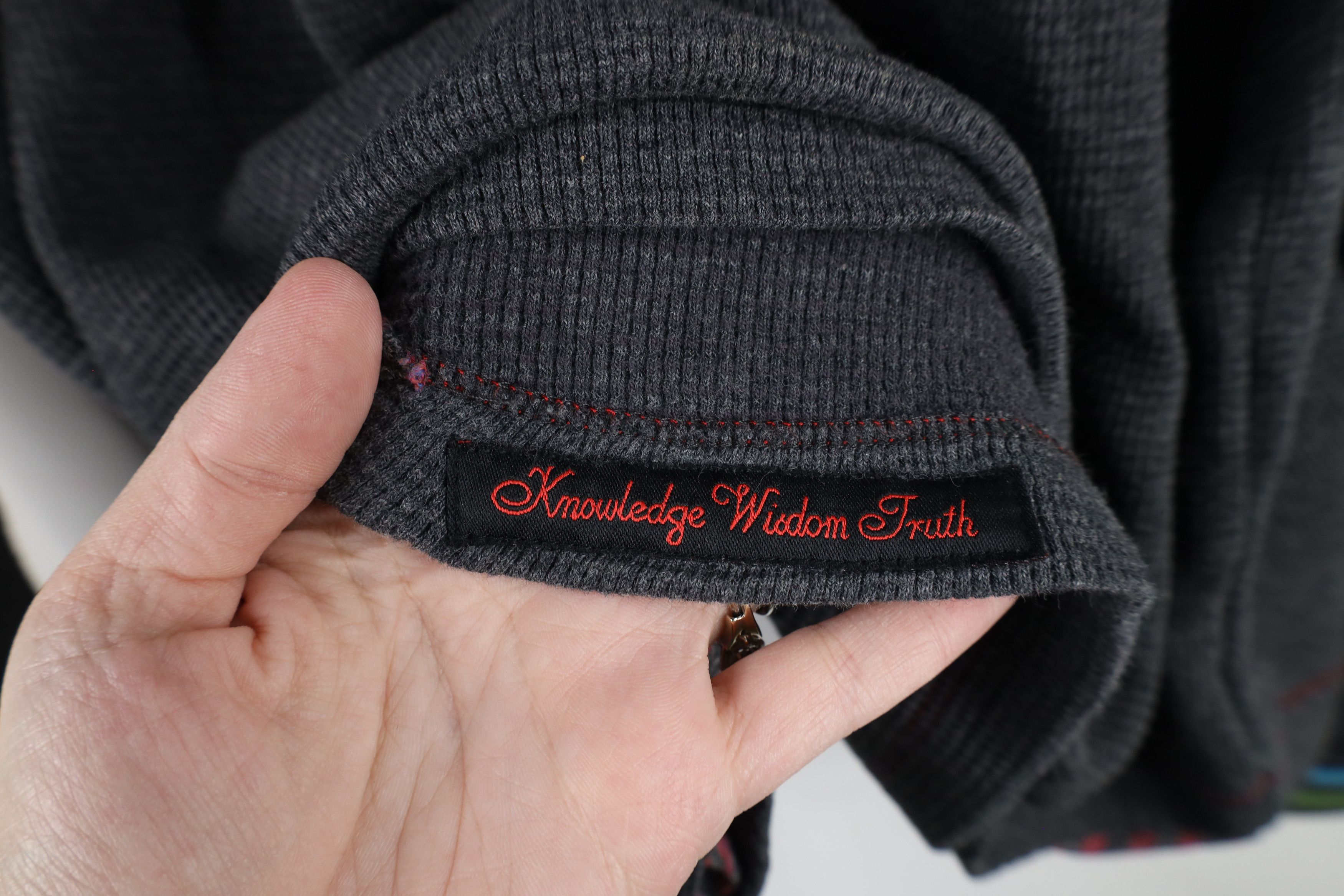 Robert Graham × Vintage Robert Graham Thermal Waffle Knit Half Zip Pullover Sweater Size US L / EU 52-54 / 3 - 13 Thumbnail
