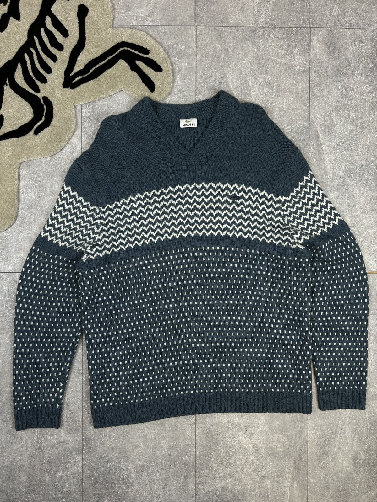 Lacoste Mens Vintage Lacoste sweater size XL Knitwear y2k rare 90s Size US XL / EU 56 / 4 - 12 Thumbnail