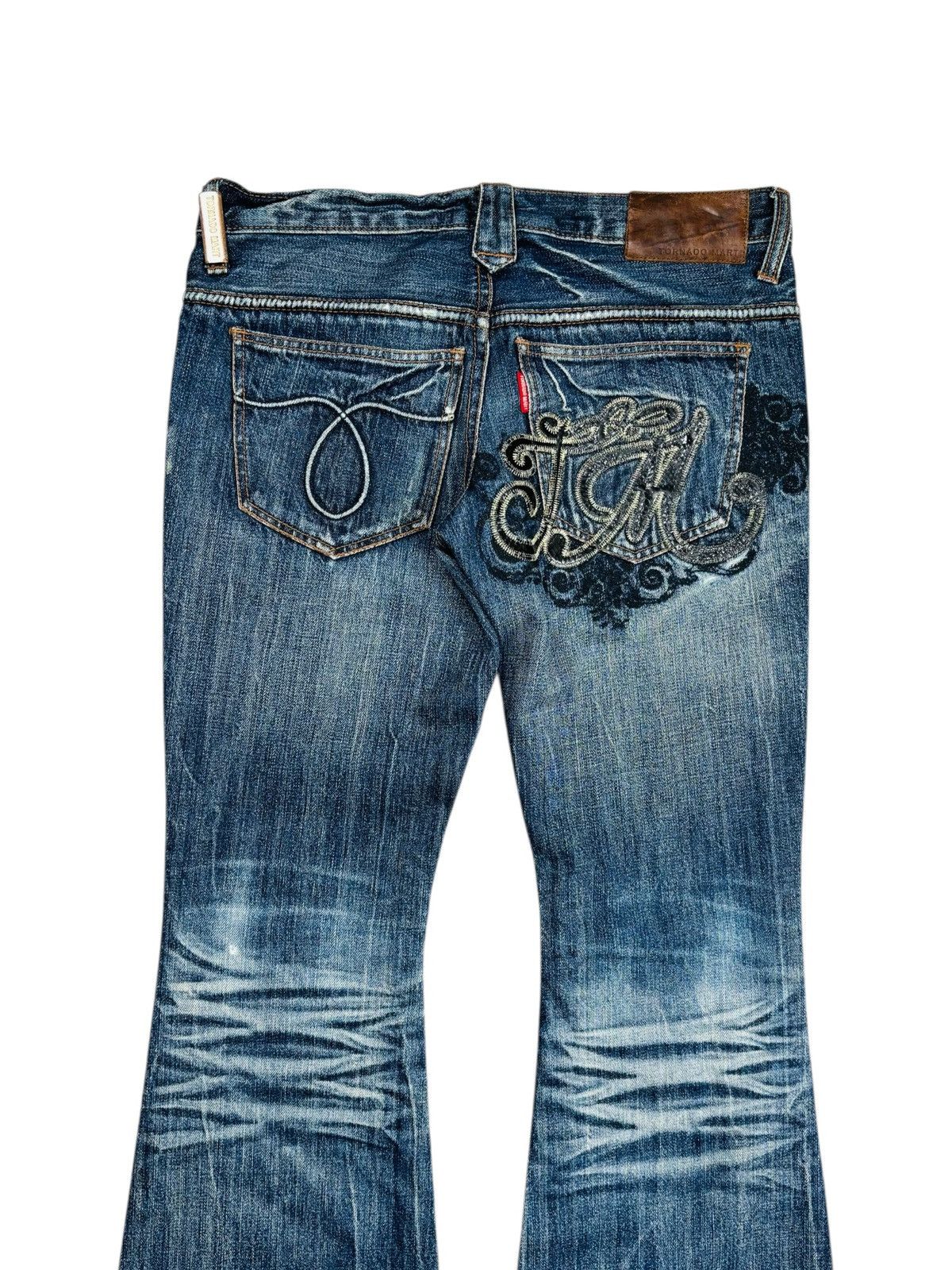 Tornado Mart Archive Tornado Mart - Super Flared Denim Pants Size US 29 - 5 Thumbnail