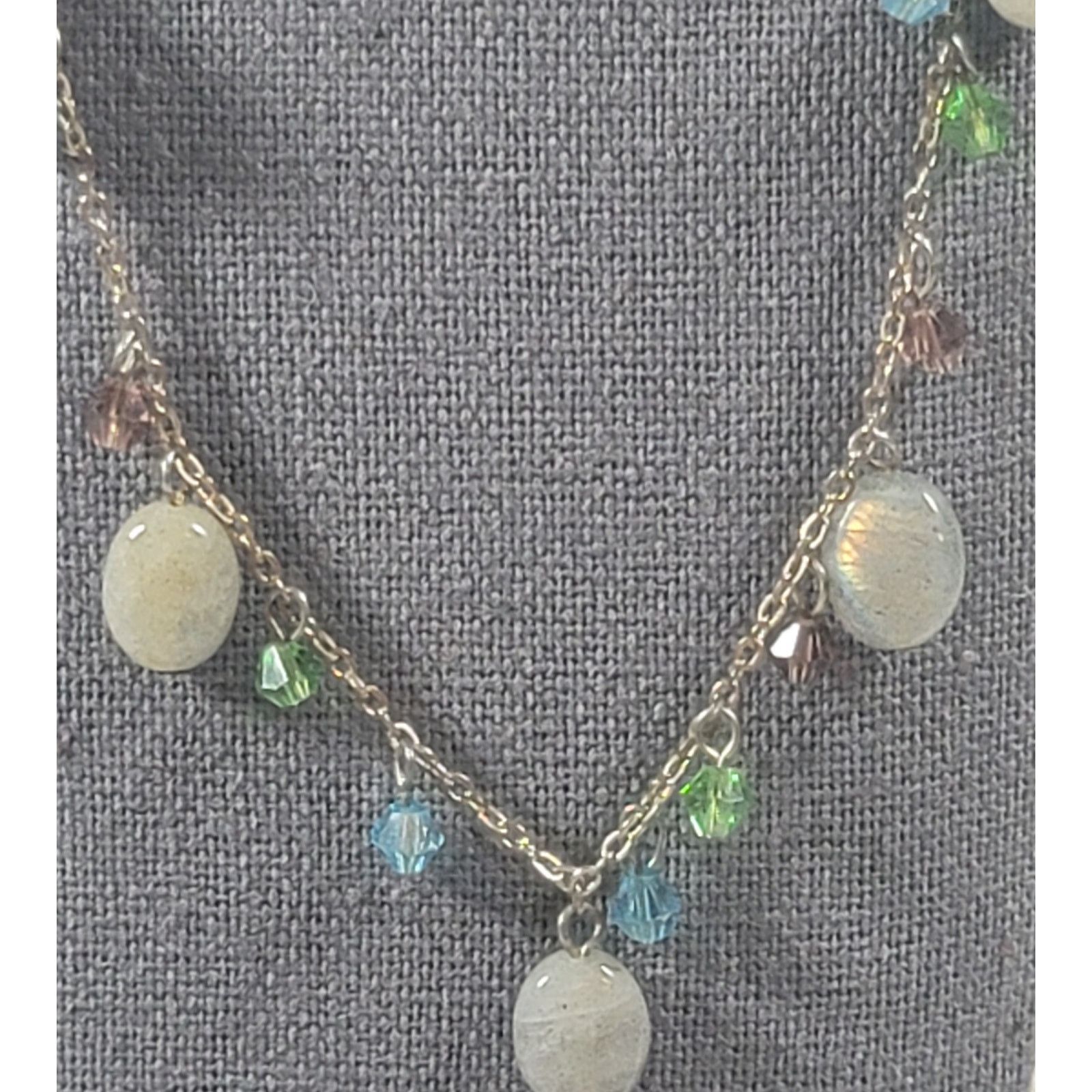 Other Blue Green Multi Bead 8.5" Necklace Anchor Chain Delicate Size ONE SIZE - 2 Thumbnail