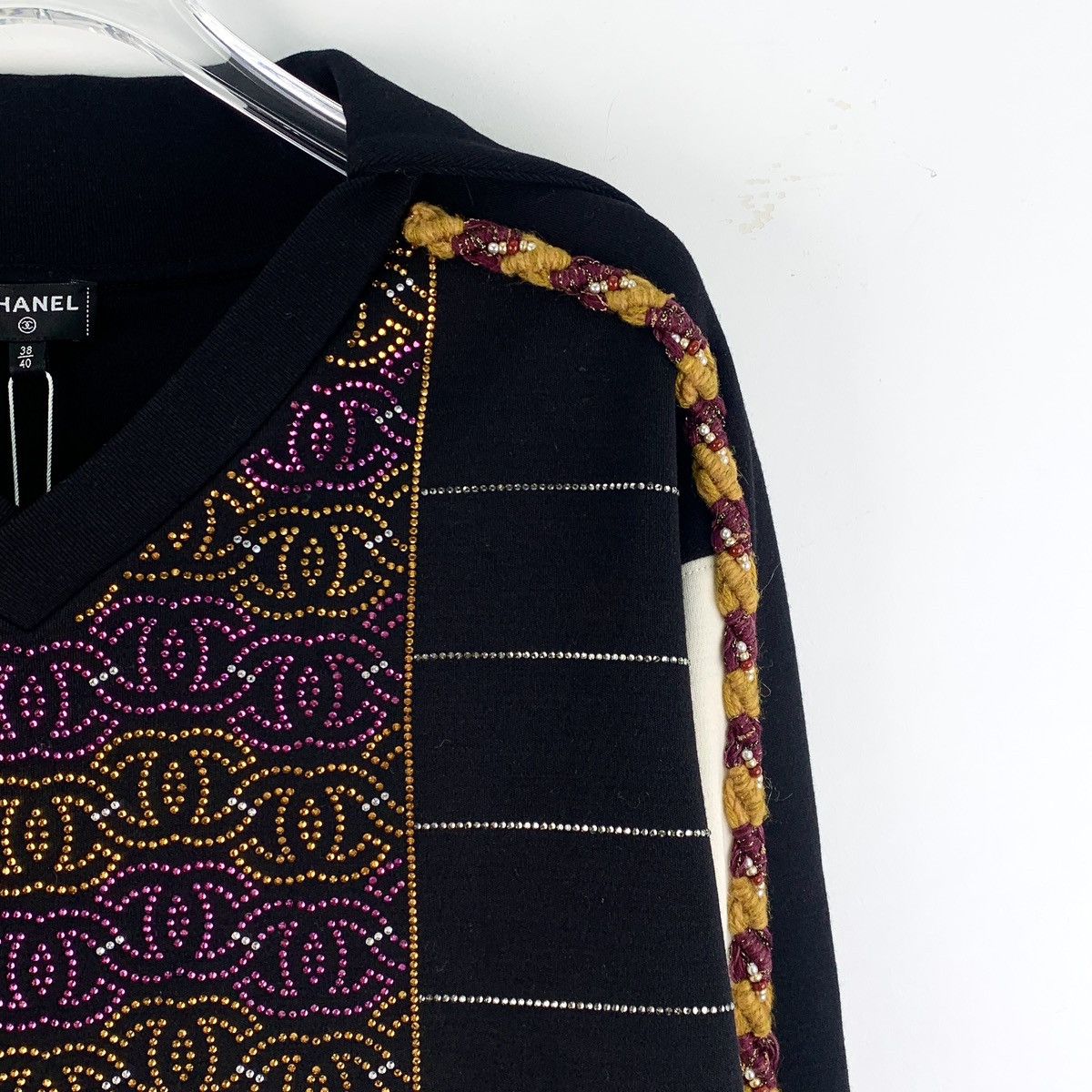 Chanel Chanel Color-block Logo Wool Long Sleeve Polo Shirt K26WX Size XS / US 0-2 / IT 36-38 - 3 Thumbnail