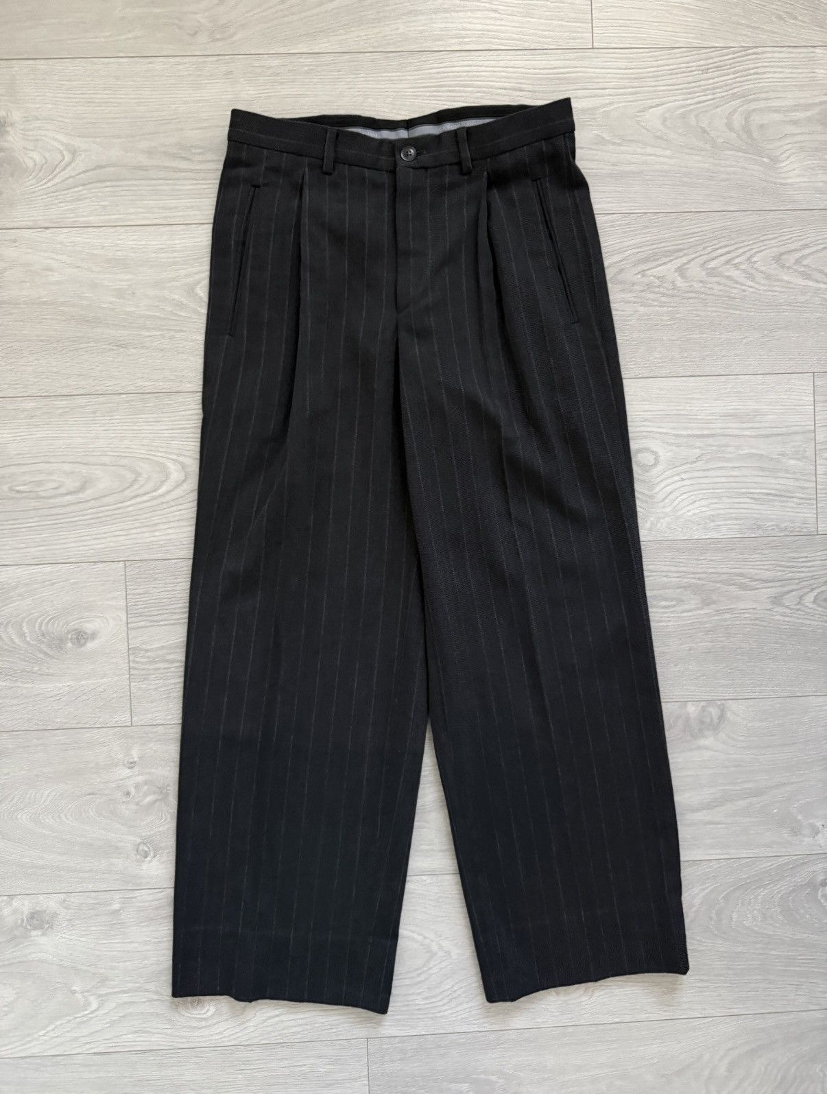 Giorgio Armani Giorgio Armani - 1990 Double Breasted Grey Powersuit Size 38R - 7 Thumbnail
