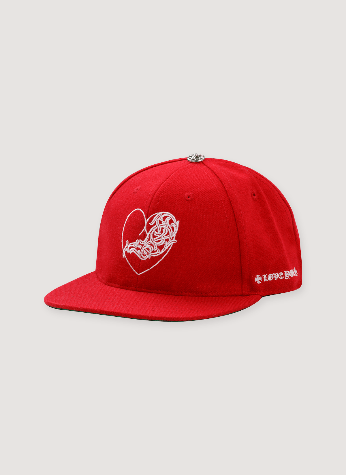 Chrome Hearts Love You Fitted Hat Red Size ONE SIZE - 1 Thumbnail
