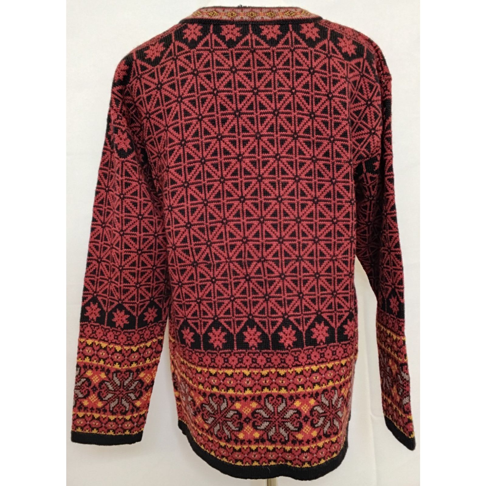 Other Christiania Sweaters Cardigan Women M Red Fair Isle NWT VTG Size M / US 6-8 / IT 42-44 - 3 Thumbnail