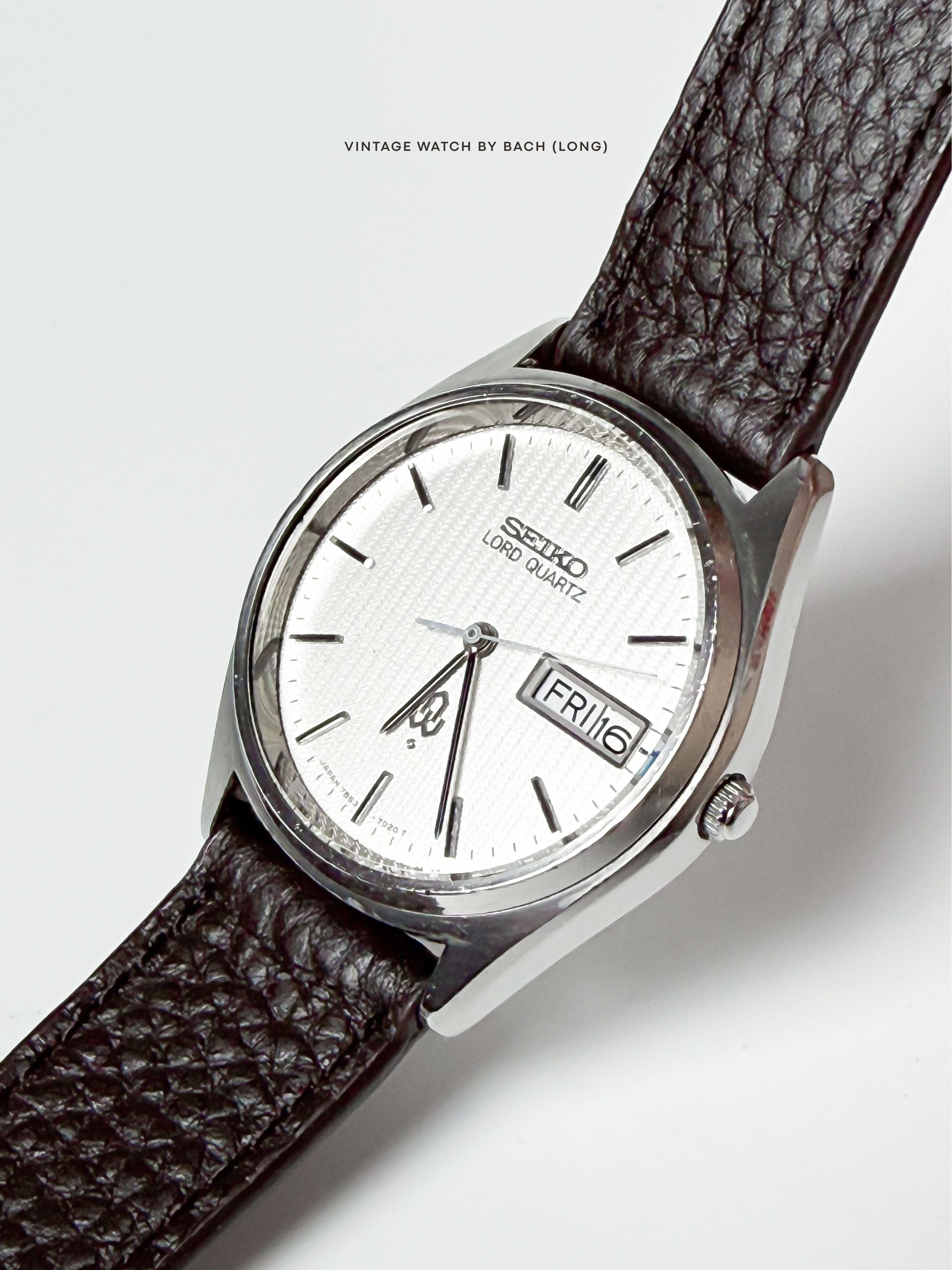 Seiko Seiko Lord Quartz 7853-7020 White Patterned Dial Size ONE SIZE - 4 Thumbnail