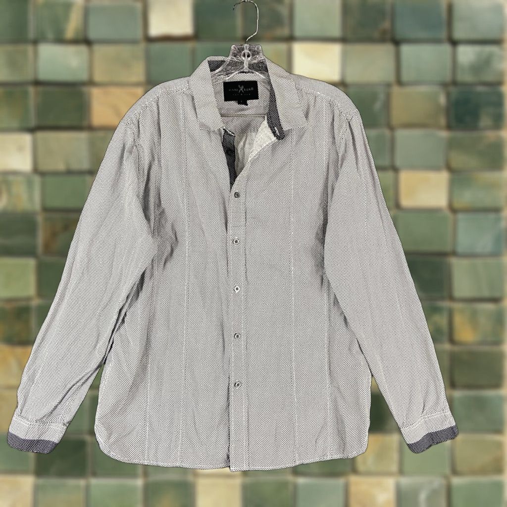 Ecko Unltd. ECKO UNLTD. Vintage Black Polka Dot Button-Up Shirt Long Sleeve Men’s L Size US L / EU 52-54 / 3 - 1 Thumbnail