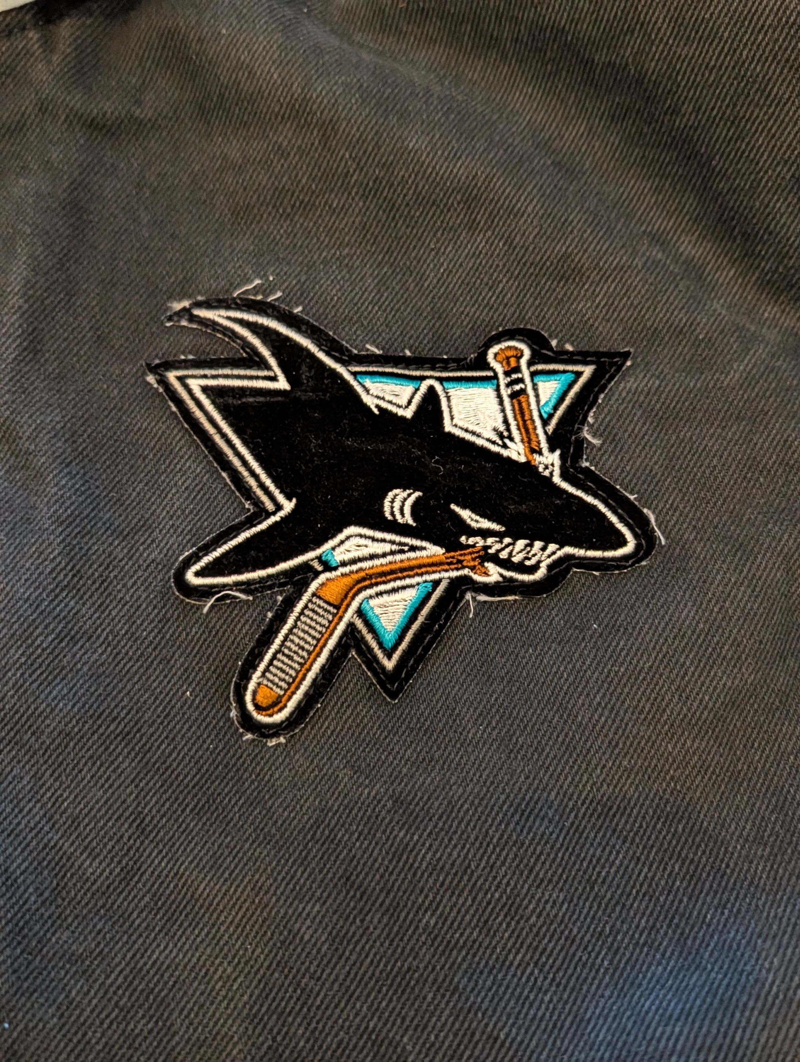 NHL Vtg San Jose Sharks Jeff Hamilton Denim Leather NHL Jacket Size US XL / EU 56 / 4 - 4 Thumbnail