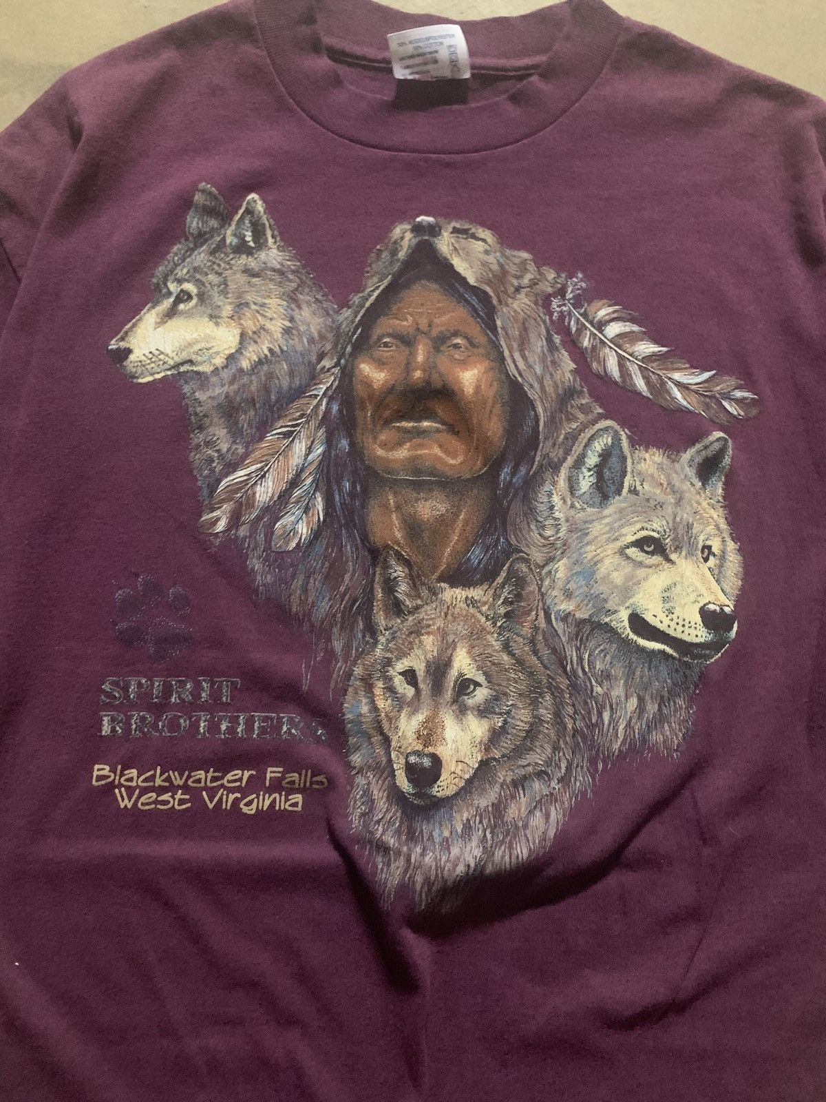 Native × Vintage 90s Nature Native American Tee Size US XL / EU 56 / 4 - 2 Thumbnail