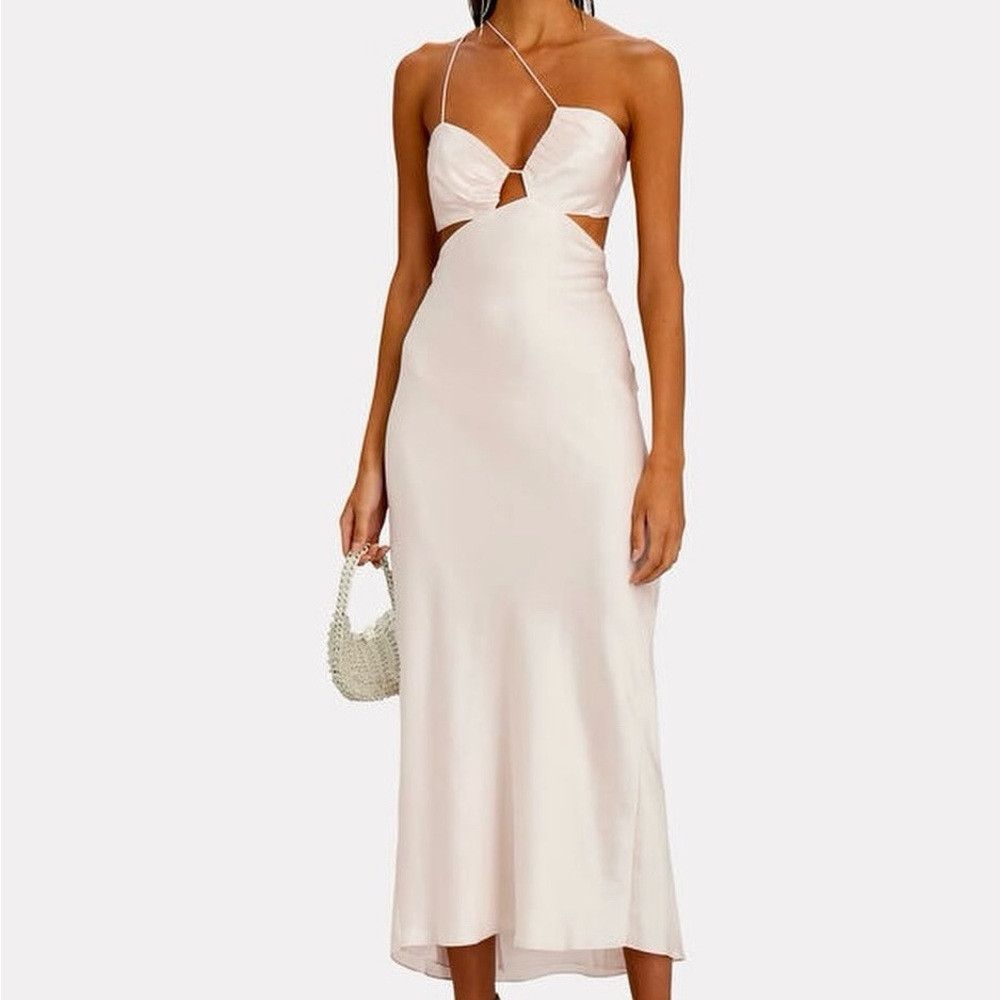Other THE SEI SLANT BIAS SILK MAXI DRESS WOMENS SIZE 10 100% SILK Size L / US 10 / IT 46 - 7 Thumbnail