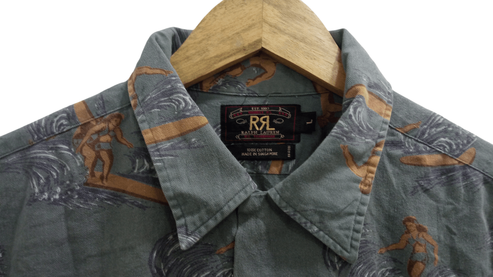 RRL Ralph Lauren × Ralph Lauren 🔥🔥RRL Ralph Lauren Full Print Hawaii Motif Shirt Size US L / EU 52-54 / 3 - 18 Thumbnail