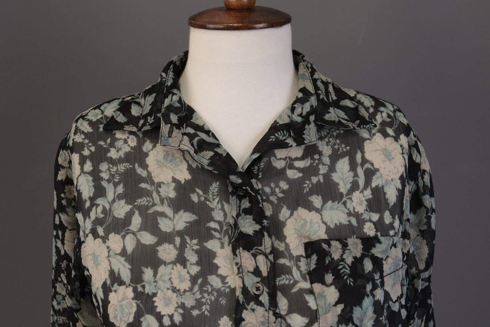 Denim & Supply Ralph Lauren Denim & Supply Ralph Lauren Balck Floral Shirt Size S Size S / US 4 / IT 40 - 3 Thumbnail
