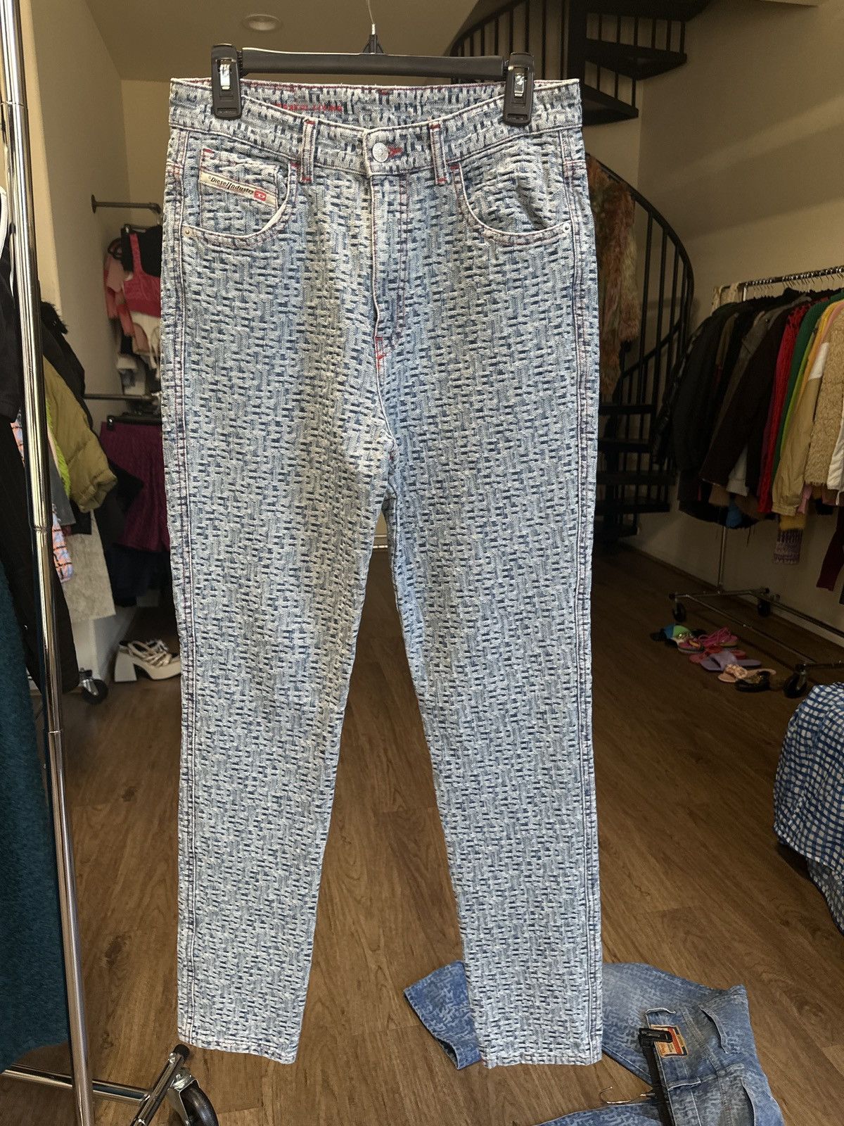 Diesel $560 New season Monogram embossed logo denim Size US 30 / EU 46 - 1 Thumbnail