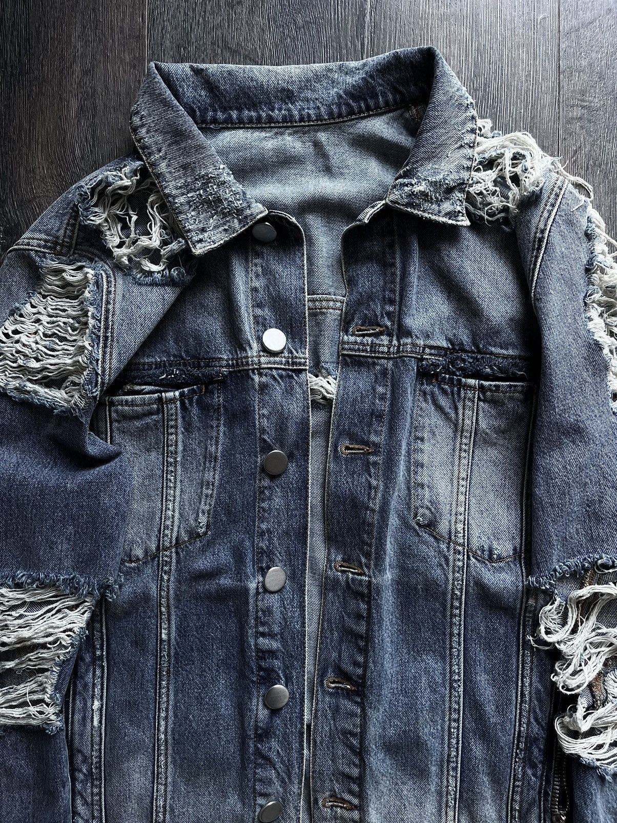 Balmain Balmain Destroyed Distressed Denim Jacket Size US M / EU 48-50 / 2 - 5 Thumbnail