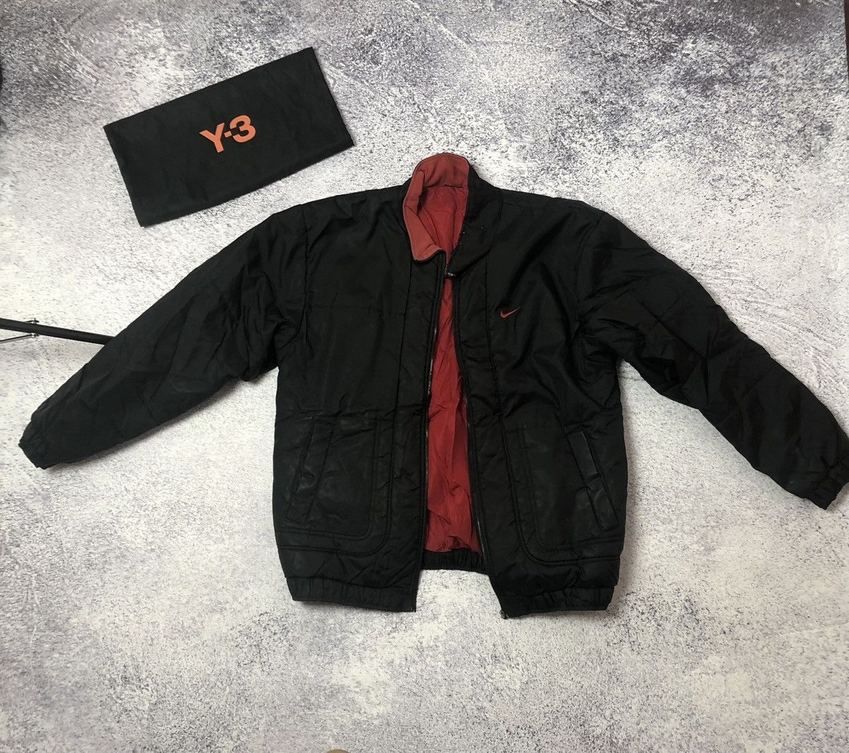 Nike Vintage bombers Nike big logo size Xl y2k casual rare drill Size US XL / EU 56 / 4 - 1 Thumbnail