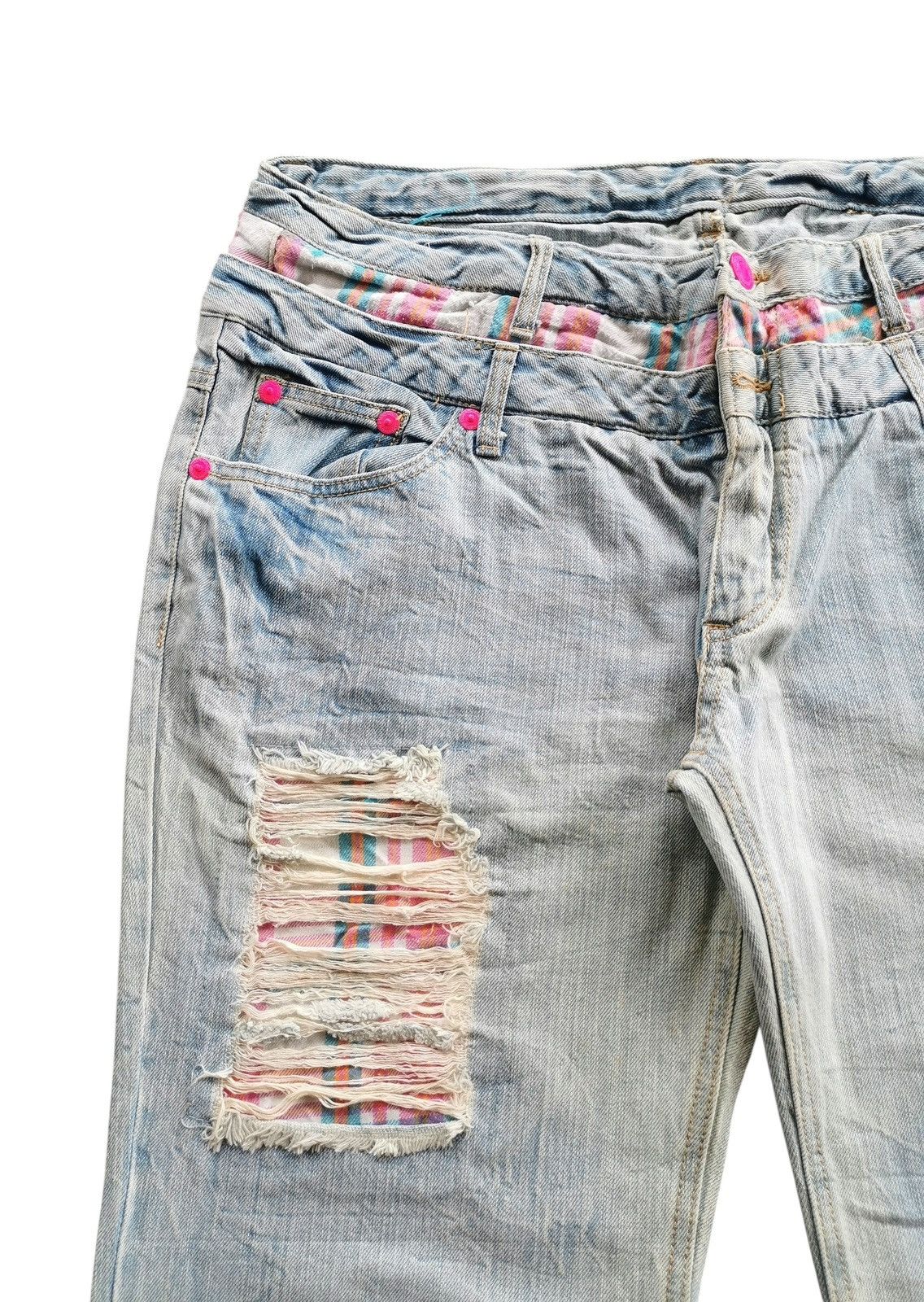 Other Size 37x30.5 Doublewaist denim jeans with clawmark design Size US 37 - 5 Thumbnail