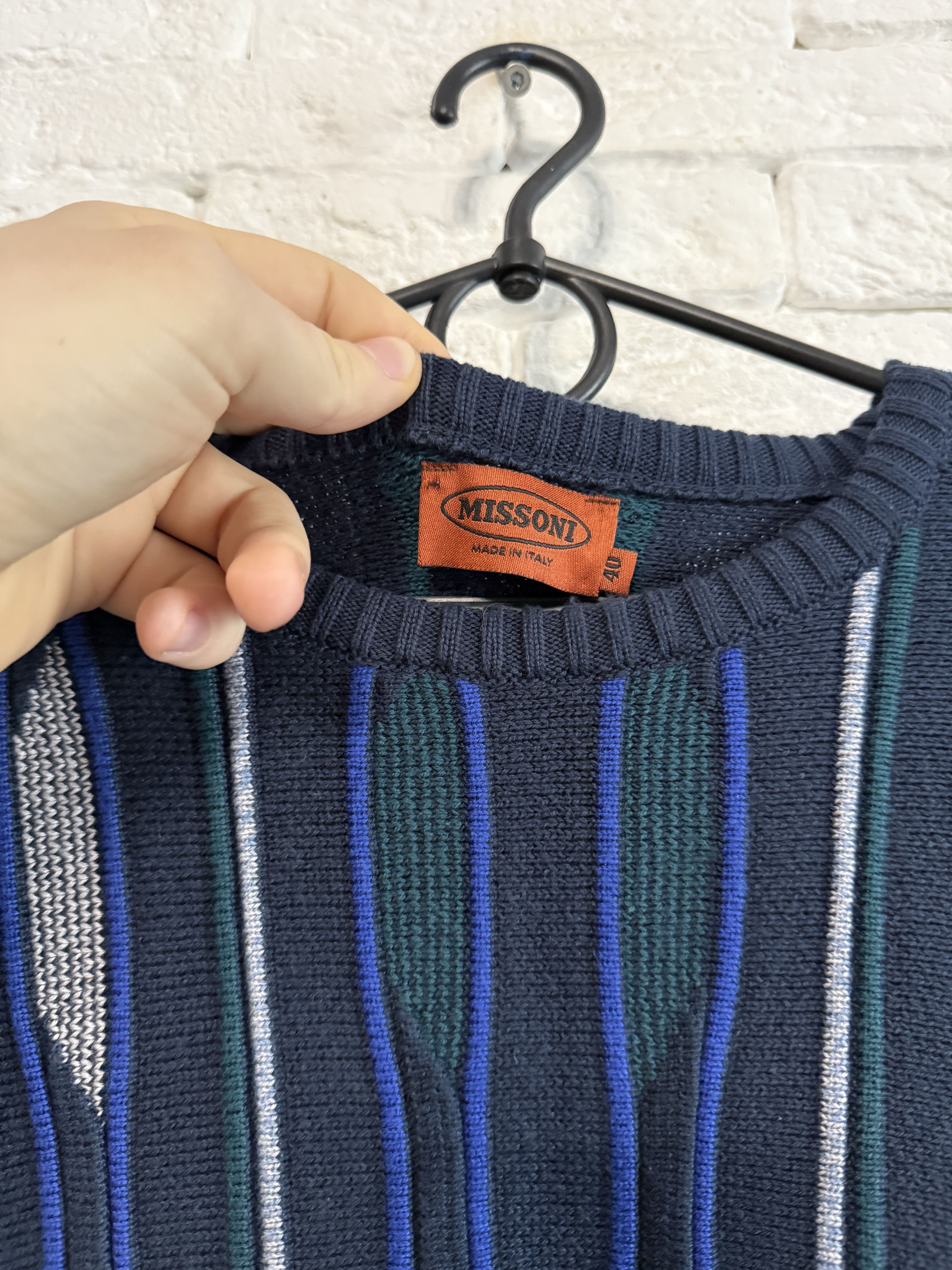 Missoni Rare Abstract Sweater Missoni made In Italy Sz XL Size US XL / EU 56 / 4 - 3 Thumbnail