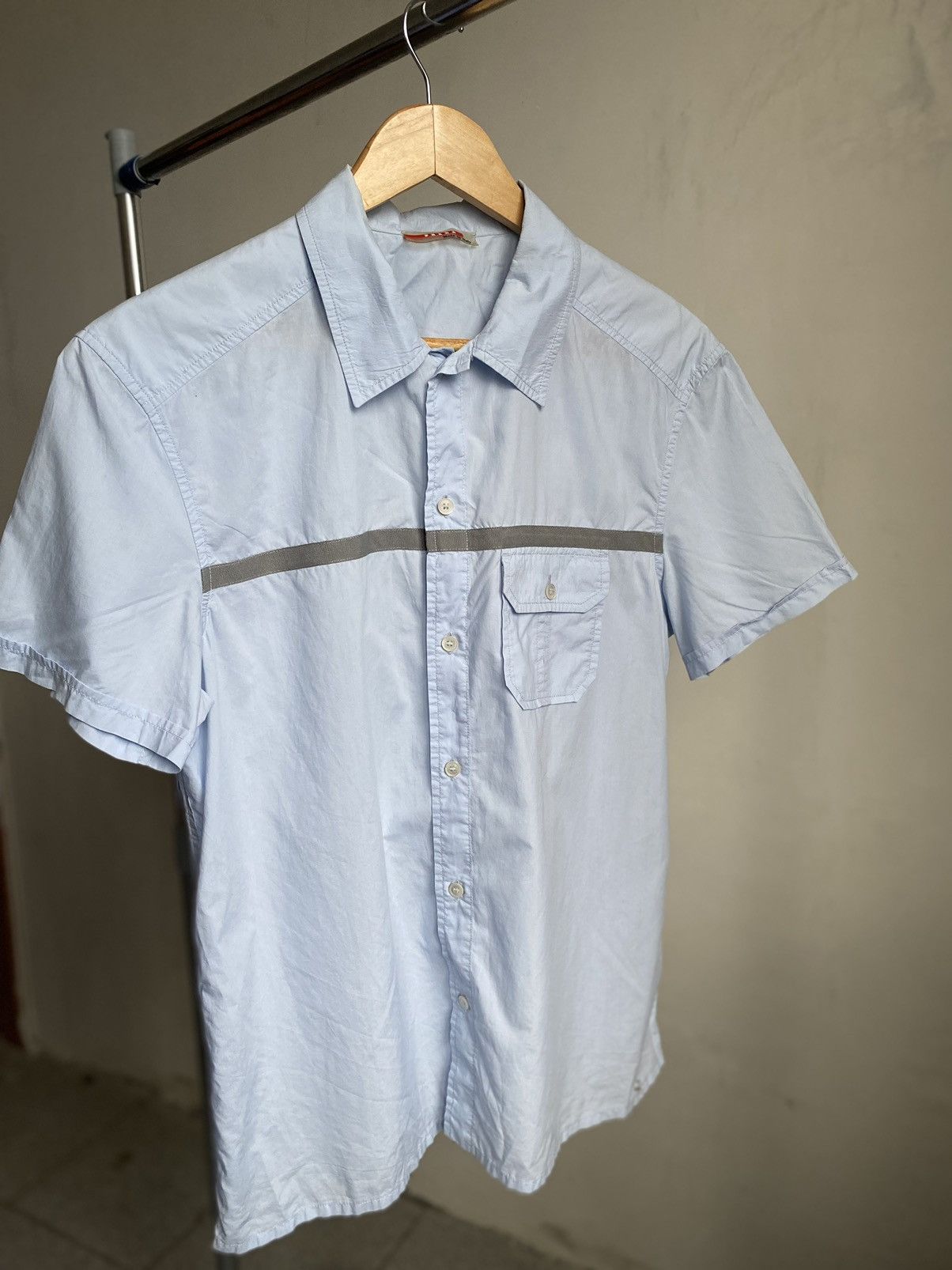 Prada Prada shirt chest pocket luxury vintage red tab Size US M / EU 48-50 / 2 - 5 Thumbnail