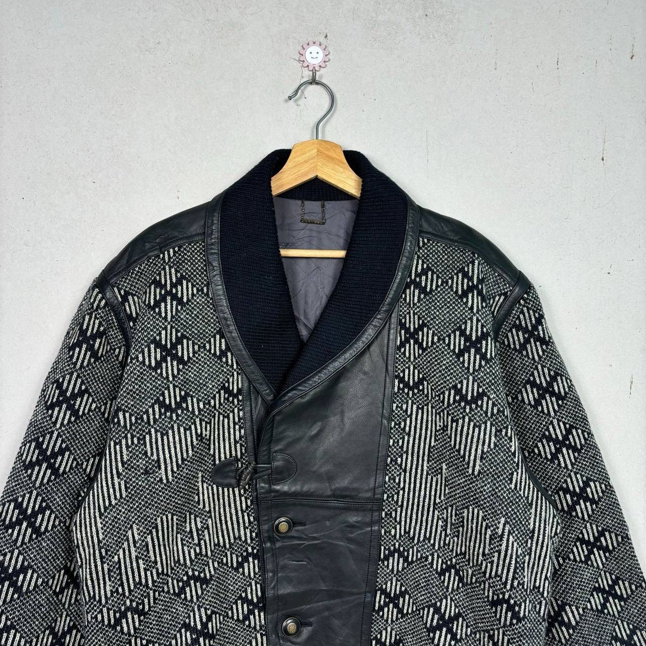 Lancel Vintage 80s Lancel Paris Geometric Bomber Jacket Size US L / EU 52-54 / 3 - 4 Thumbnail