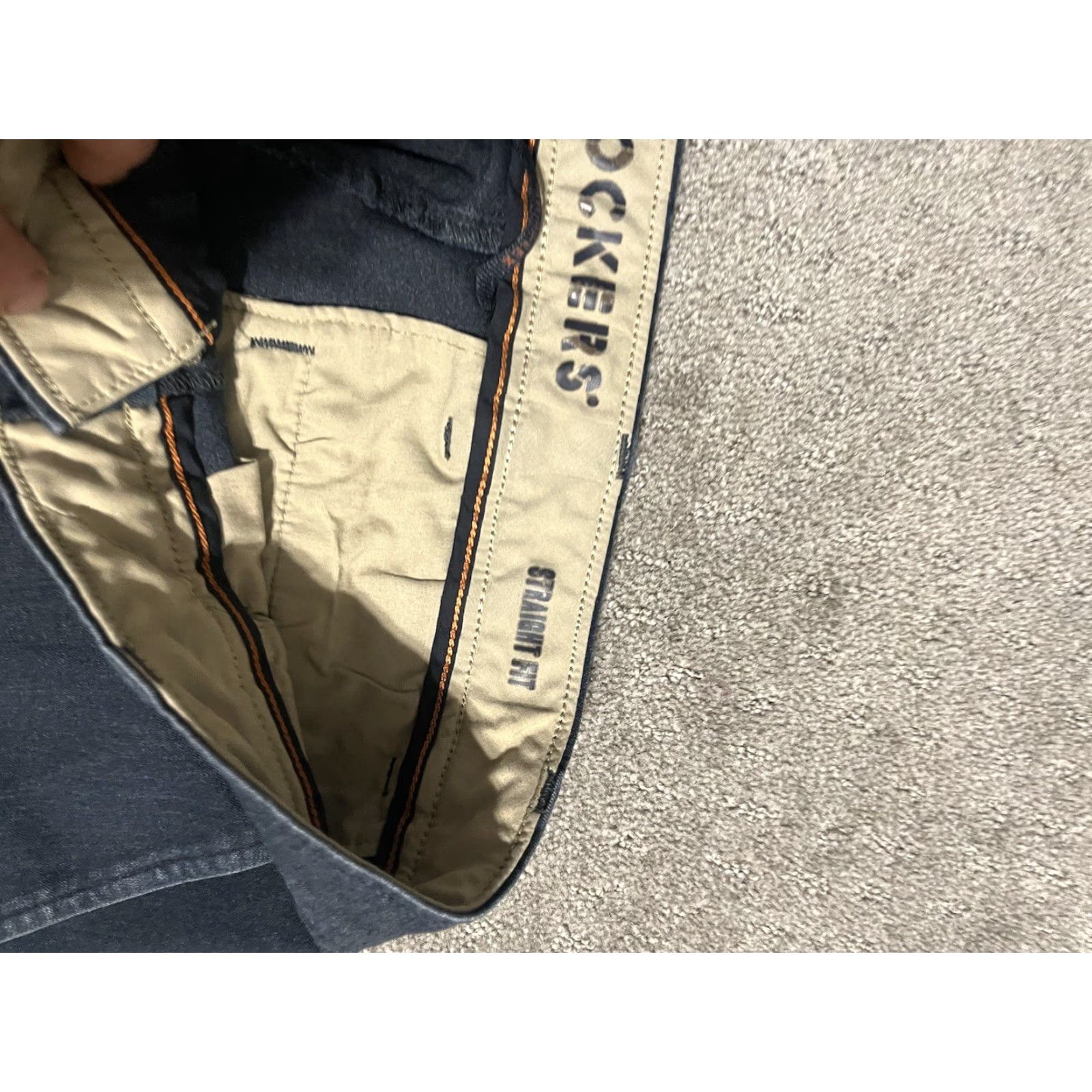 Dockers DOCKERS Mens Chino Straight Pants 30x32 Blue Dockers Signature Khaki 5-Pocket Design Flat Front Mid Rise Button Zip Casual Workwear Pants Mens Size US 30 / EU 46 - 5 Thumbnail
