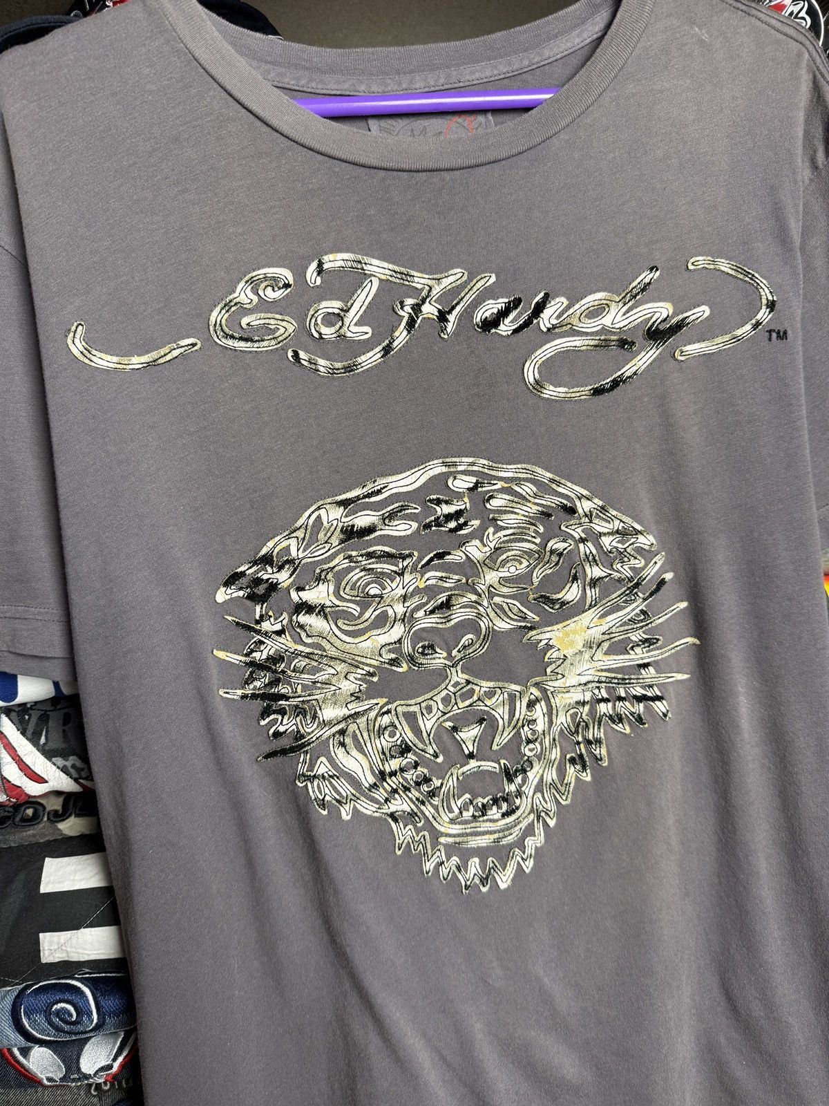 Christian Audigier × Ed Hardy × Vintage Ed Hardy Tiger Love Kills slowly Crazy Y2K graphic tee Size US M / EU 48-50 / 2 - 3 Thumbnail