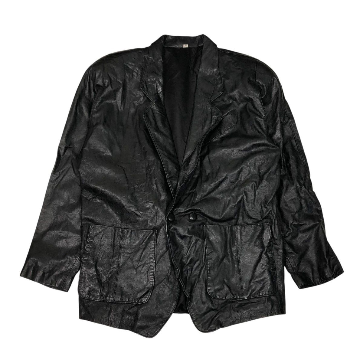 Japanese Brand 🔥VINTAGE WORK LEATHER JACKET UNBRANDED ISSEY MIYAKE Size US M / EU 48-50 / 2 - 1 Thumbnail