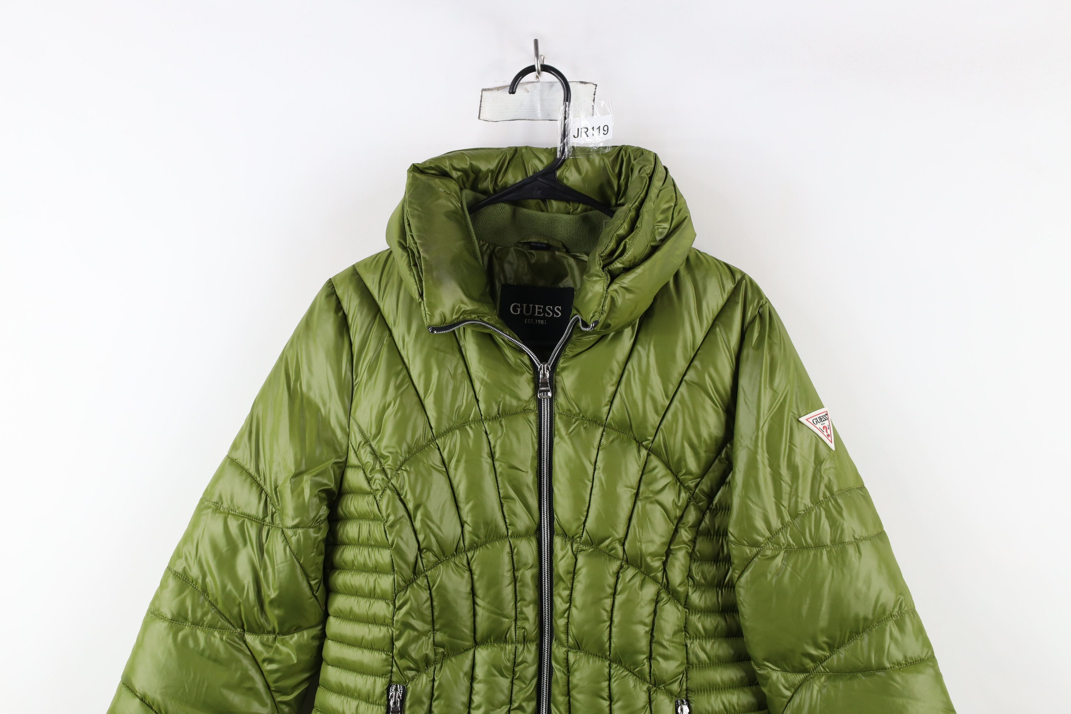 Guess × Vintage Vintage 90s Y2K Guess Babydoll Puffer Jacket Moss Green Size M / US 6-8 / IT 42-44 - 2 Thumbnail