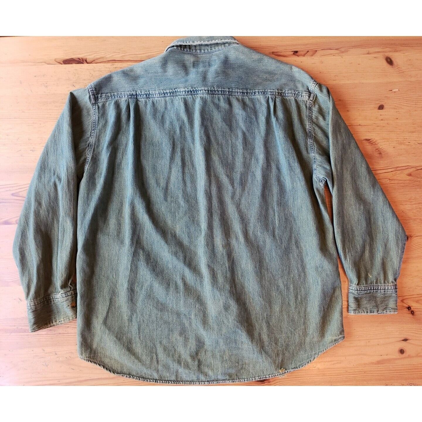 Guess 80s Guess Georges Marciano Denim Shirt Mens M Distressed Ove Size US M / EU 48-50 / 2 - 4 Thumbnail