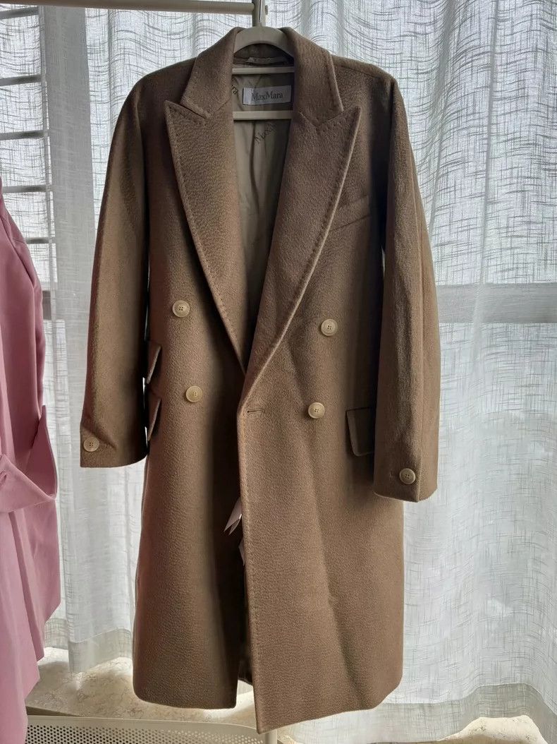 Max Mara Max Mara White Label Camel Hair Camel Double Breasted Coat Size S / US 4 / IT 40 - 3 Thumbnail