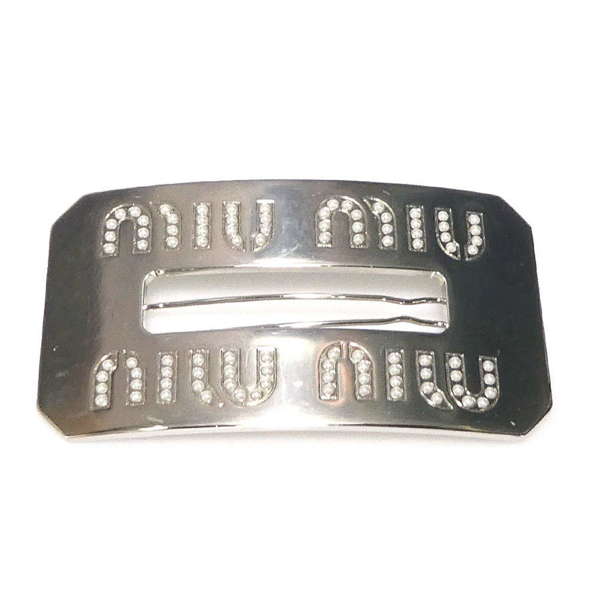 Miu Miu Miu MIUMIU Barrette Hairpin Hair Accessory Metal Silver Women's r10572a Size ONE SIZE - 1 Thumbnail