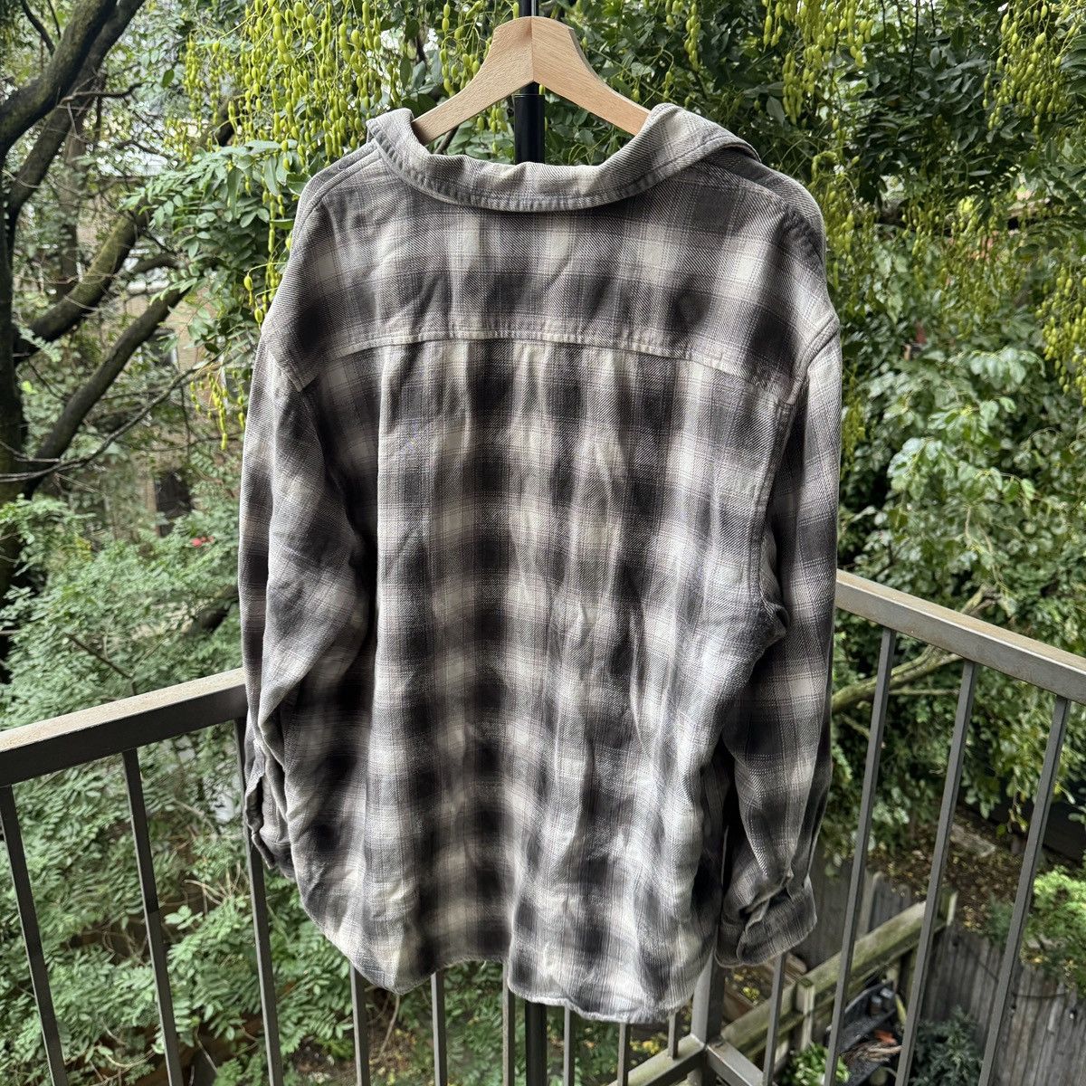 Vintage Faded Shadow Plaid Flannel Shirt ERD Grunge Skater Thrashed Size US XL / EU 56 / 4 - 2 Thumbnail