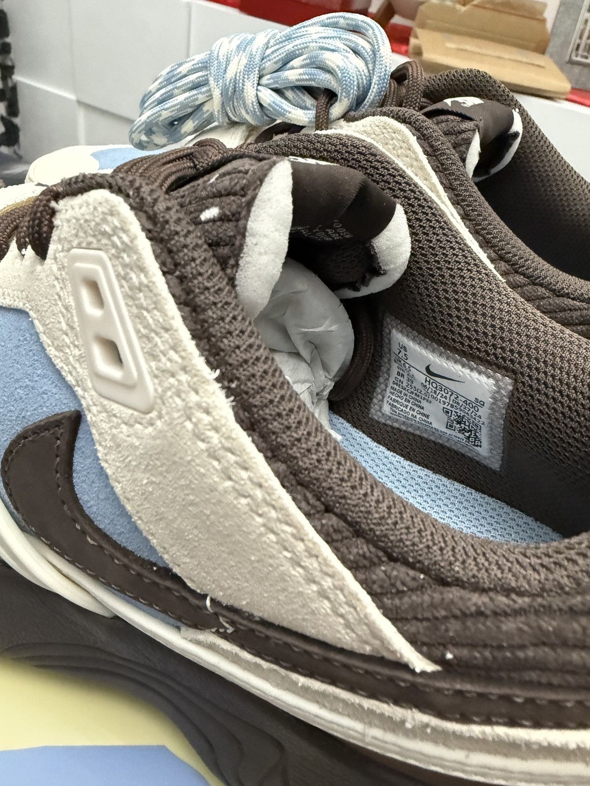 Nike × Travis Scott Nike Zoom Field Jaxx Travis Scott Leche Blu US 7.5 Size US 7.5 / EU 40-41 - 6 Thumbnail