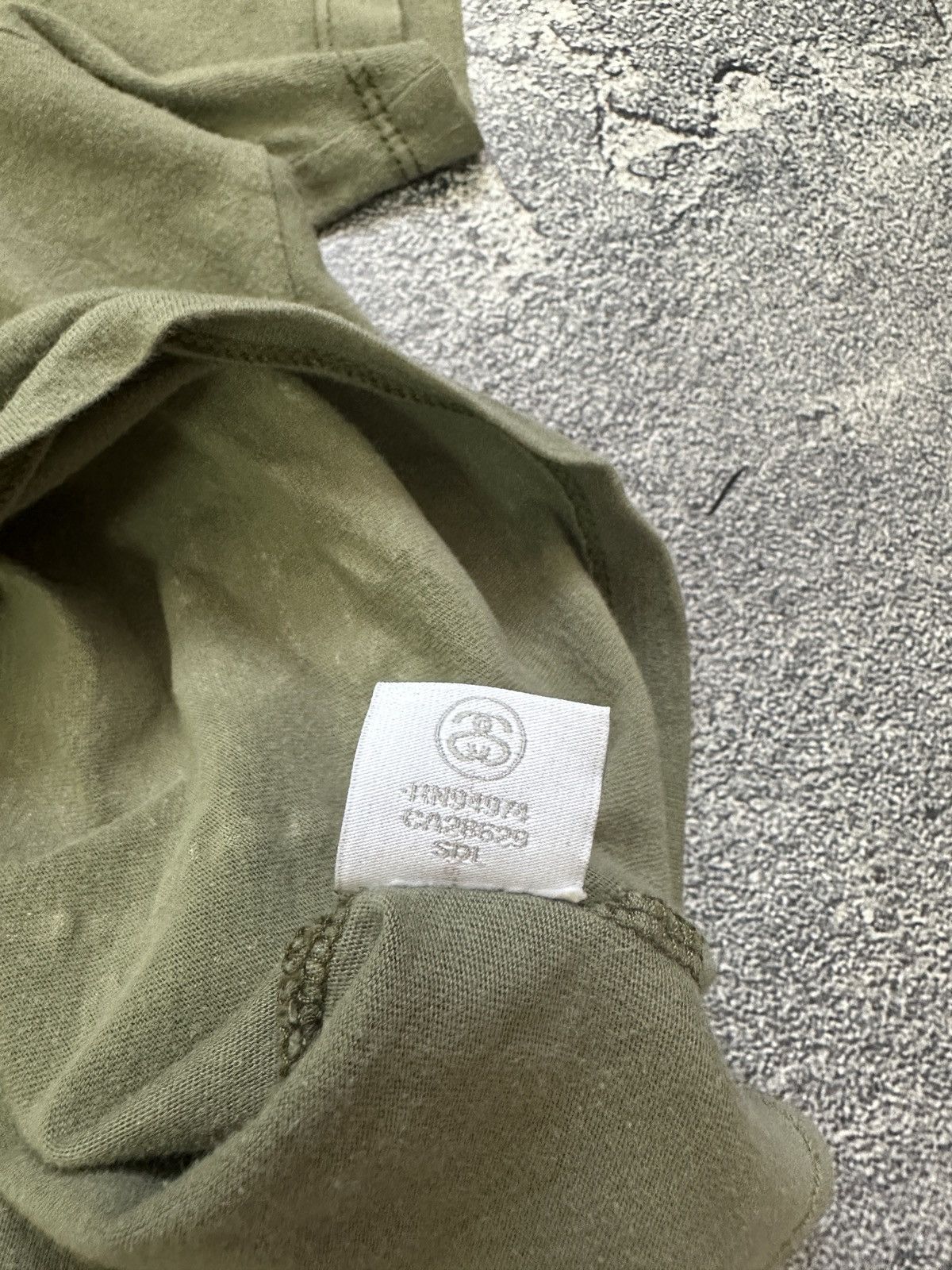 Stussy Vintage Stussy Big Logo Faded Khaki T-Shirt Y2k Size S Size US S / EU 44-46 / 1 - 8 Thumbnail