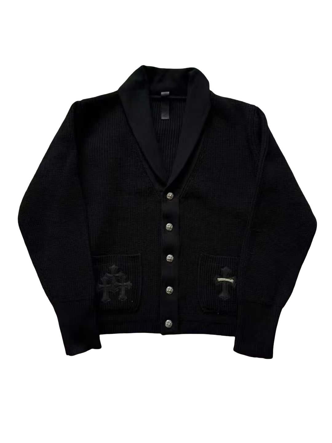 Chrome Hearts Cashmere triple cross patch cardigan Size US L / EU 52-54 / 3 - 1 Thumbnail