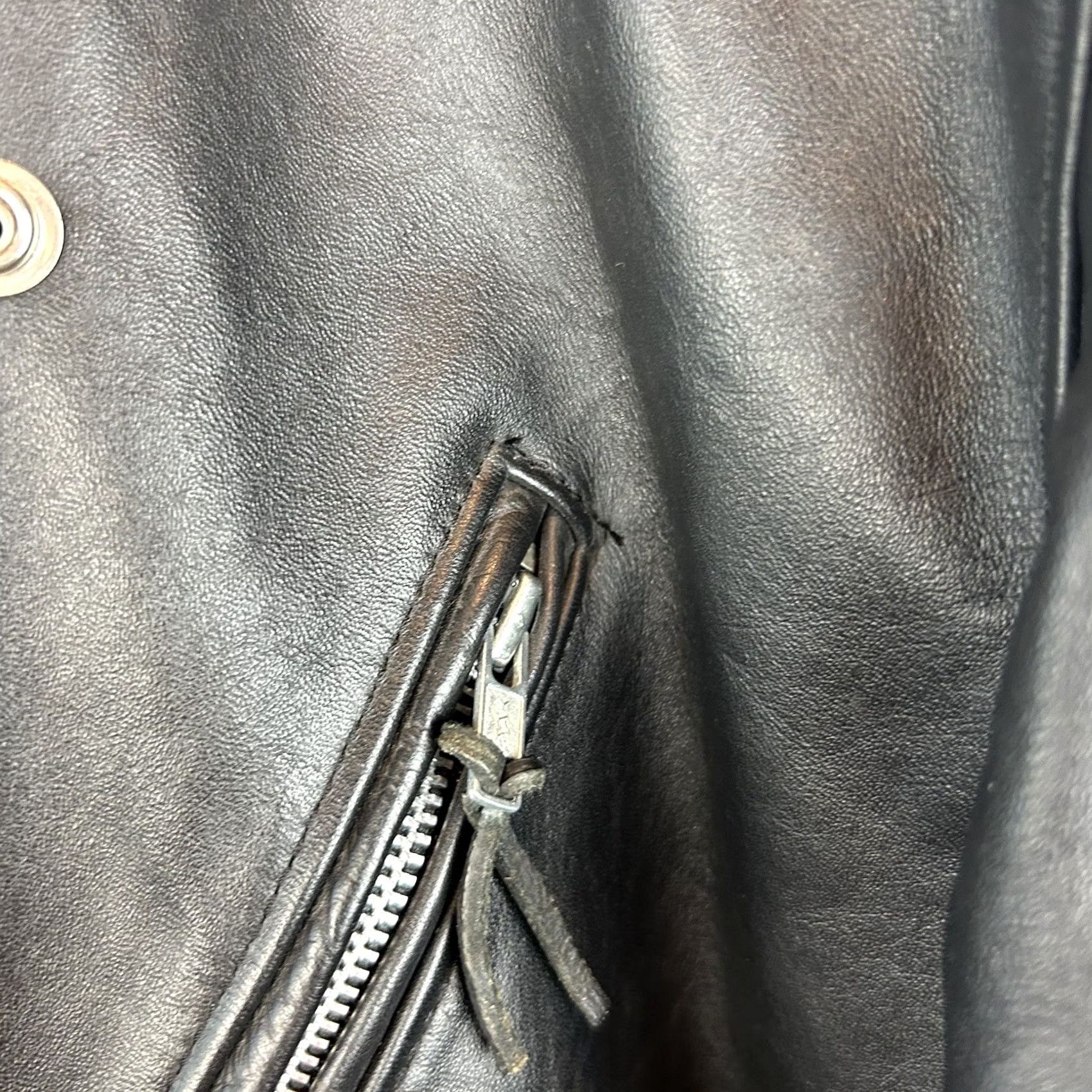 Vintage VINTAGE Leather Jacket Mens 46 Moto Black Eagle Unique Artwork Made USA Signed Jacket Size US S / EU 44-46 / 1 - 4 Thumbnail