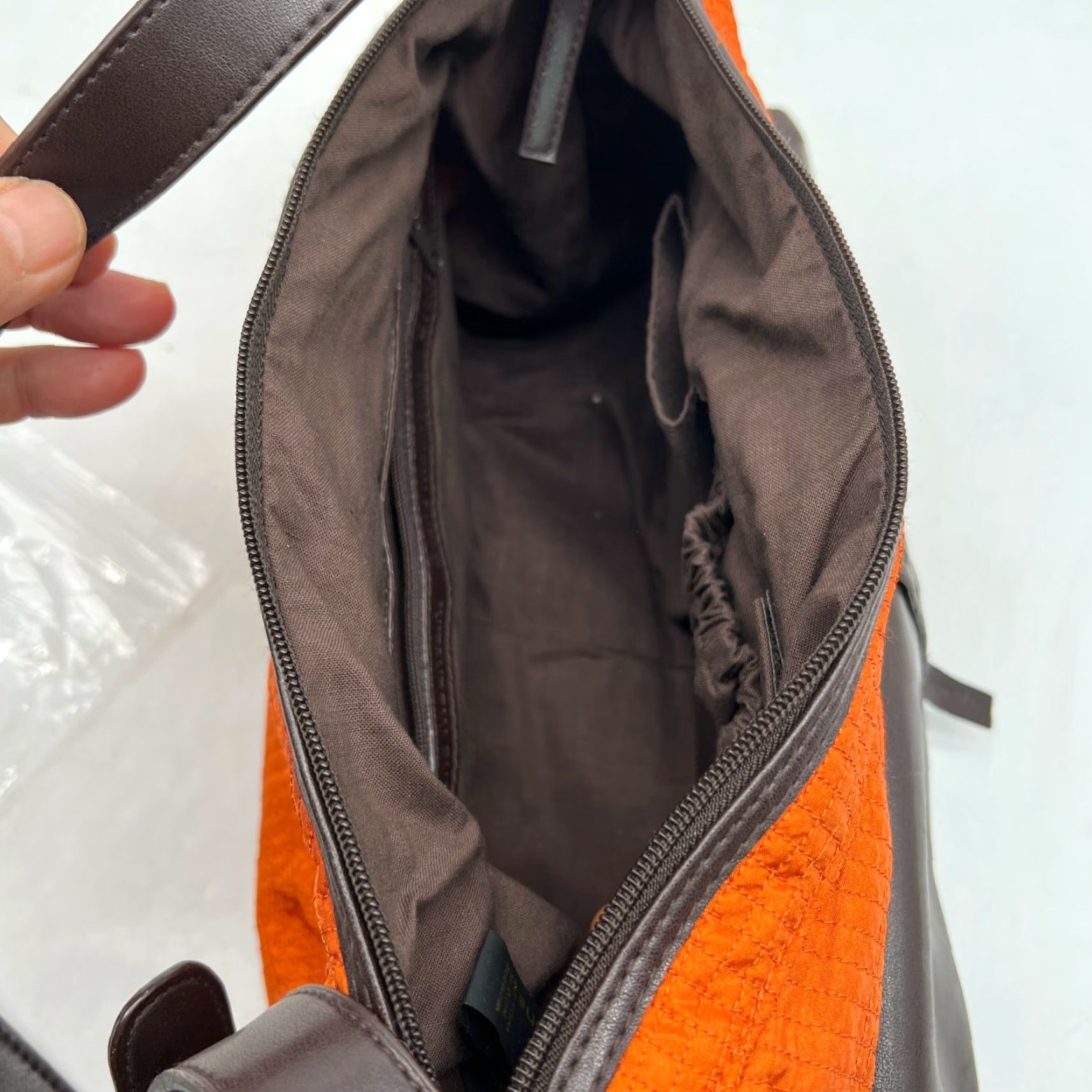 Vintage Stone Mountain Shoulder Bag Womens 7X12 Orange Adjustable Strap Buckle Zip Cotton Blend 90s Classic Casual Bag Women Size ONE SIZE - 5 Thumbnail