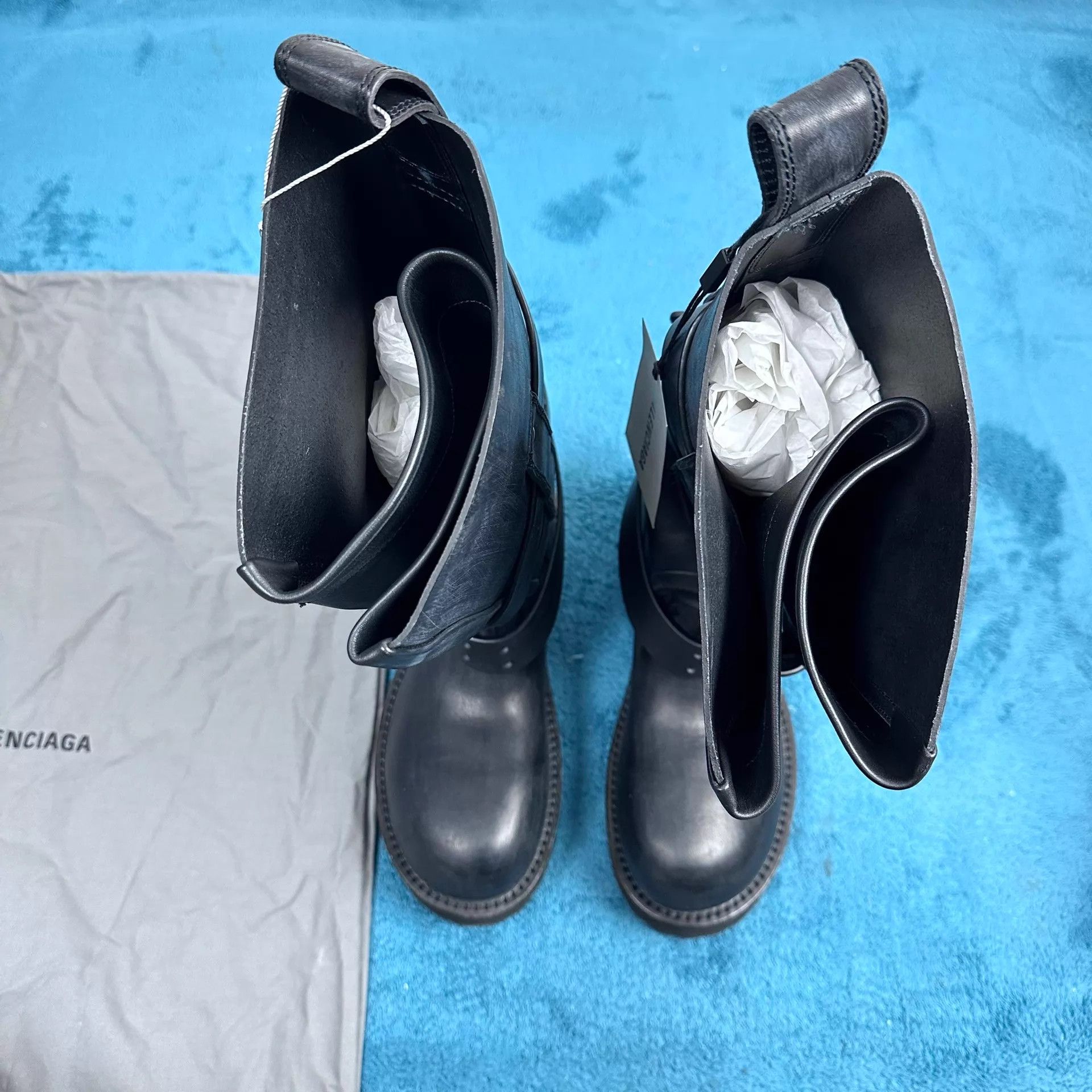 Balenciaga Balenciaga Vebom Calf Knee-High Buckle Boots Black 38 Size US 7.5 / IT 37.5 - 1 Thumbnail