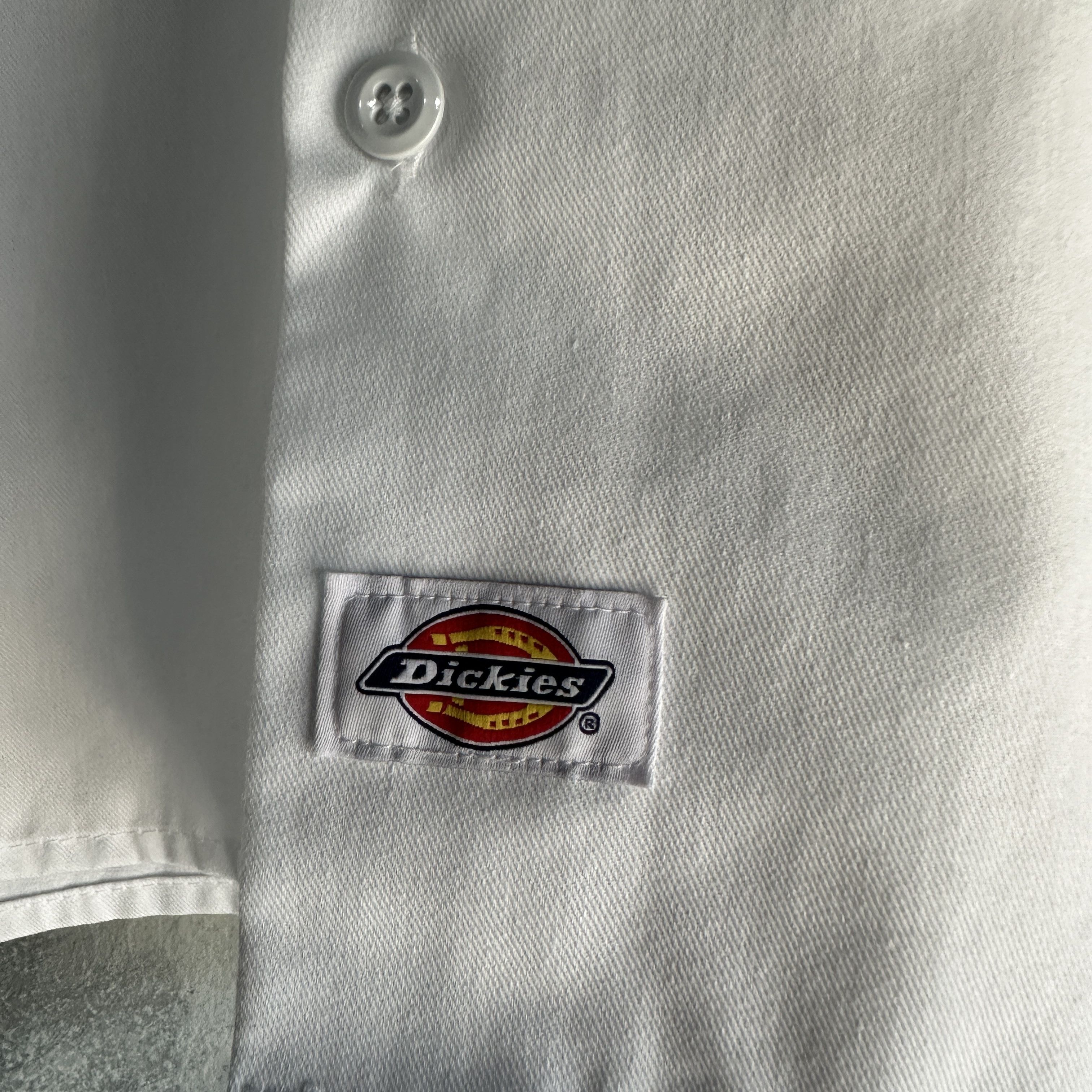 Dickies Dickies Button Up Shirt Mens XL White Long Sleeve Workwear Size US XL / EU 56 / 4 - 4 Thumbnail