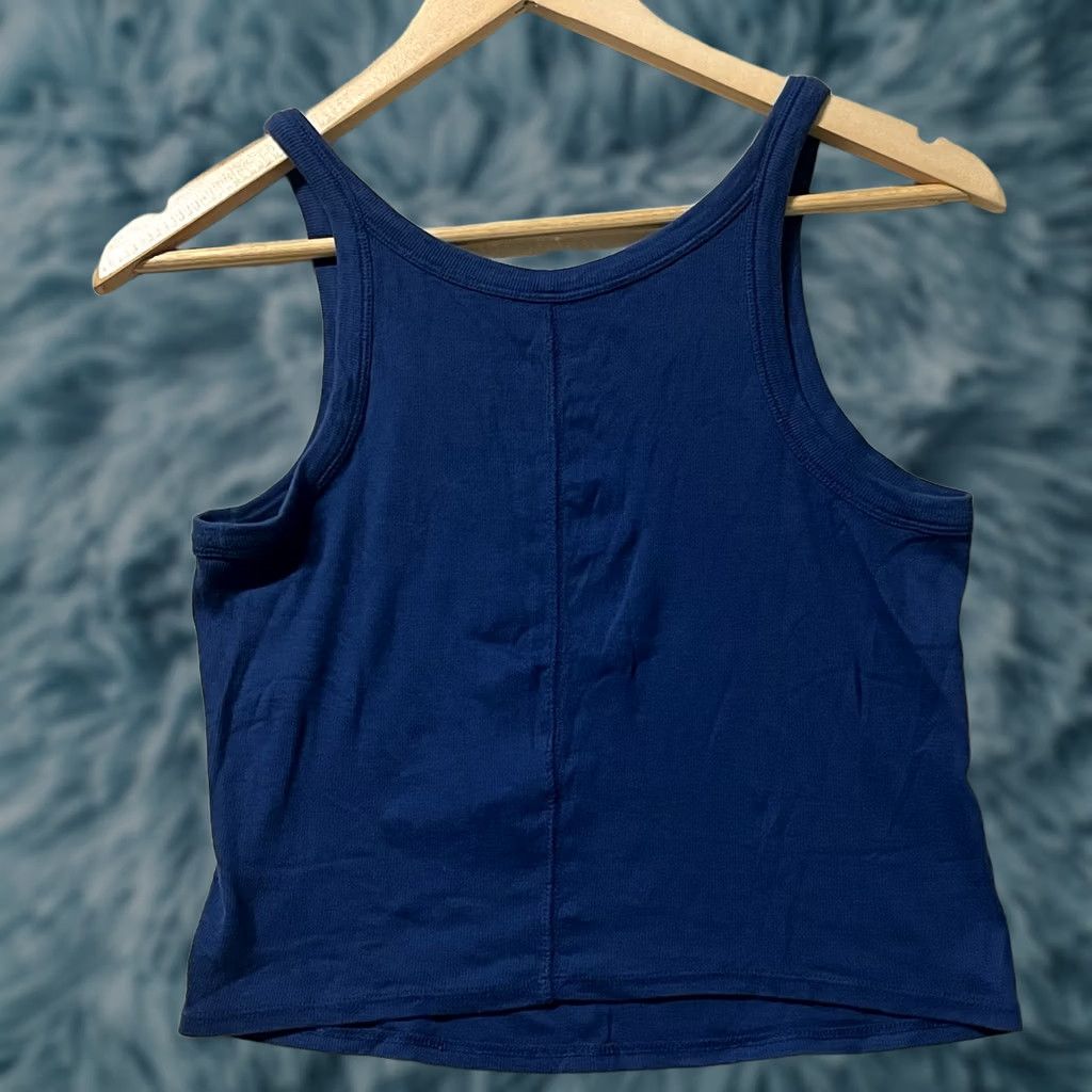 Everlane Everlane Tank Women's XL The Pima Cotton Rib Short Blue Vest? Size 40" / US 18 - 1 Thumbnail