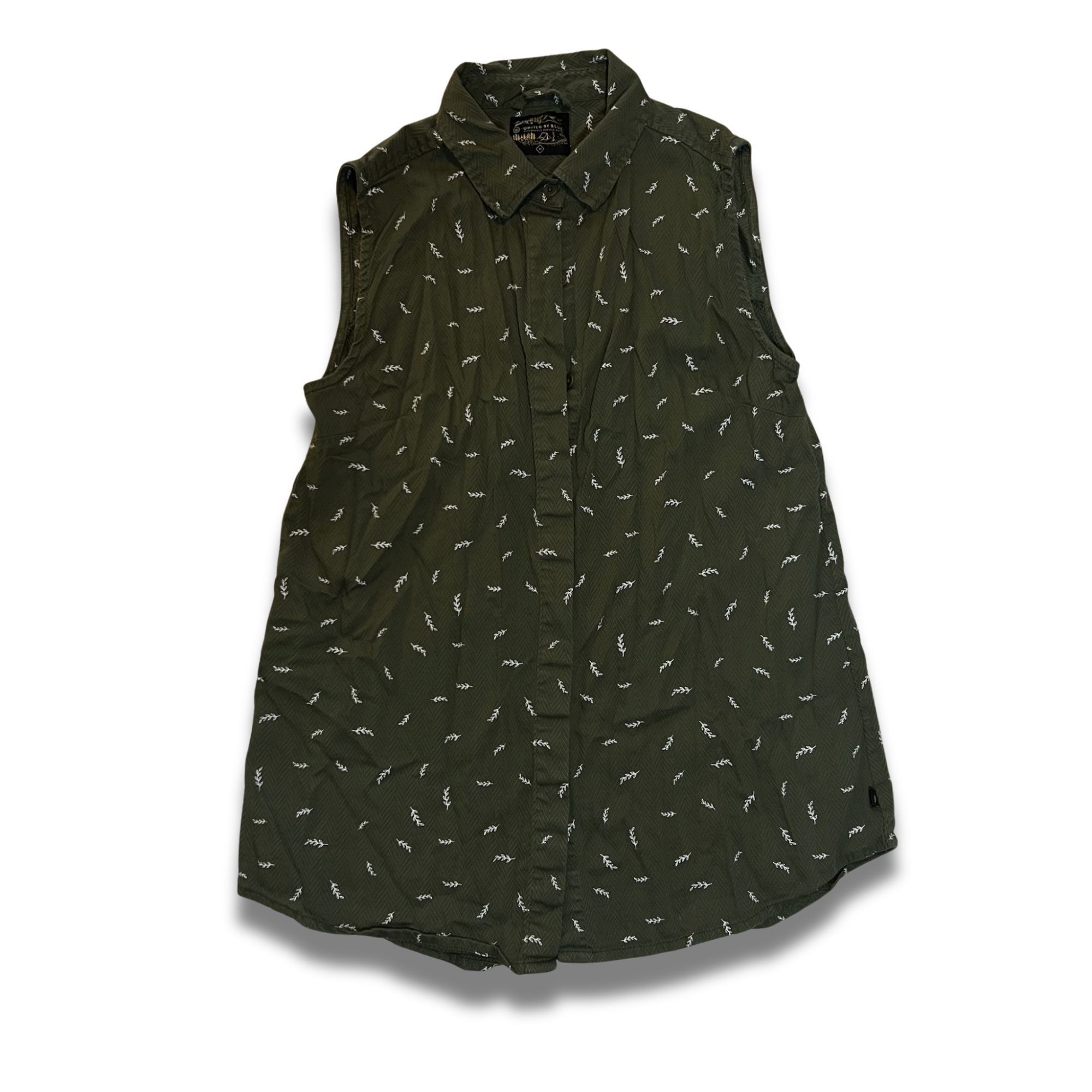 United By Blue United By Blue Green Sleeveless Button-Up Shirt With White L Size M / US 6-8 / IT 42-44 - 2 Thumbnail