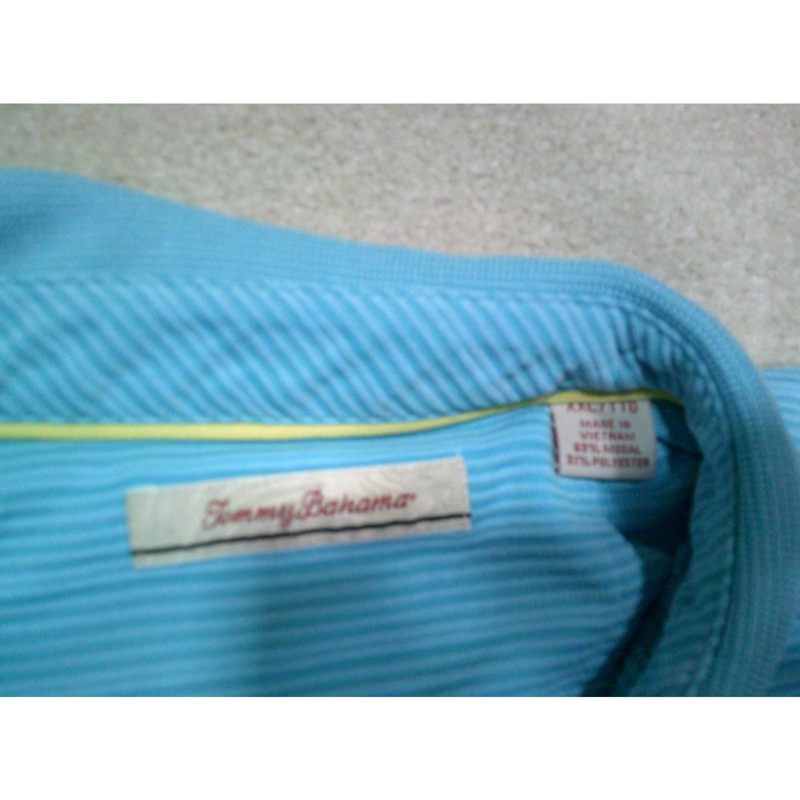 Tommy Bahama Tommy Bahama Polo Shirt Mens 2XL XXL Blue Corduroy Striped Shirt Size US XXL / EU 58 / 5 - 4 Thumbnail