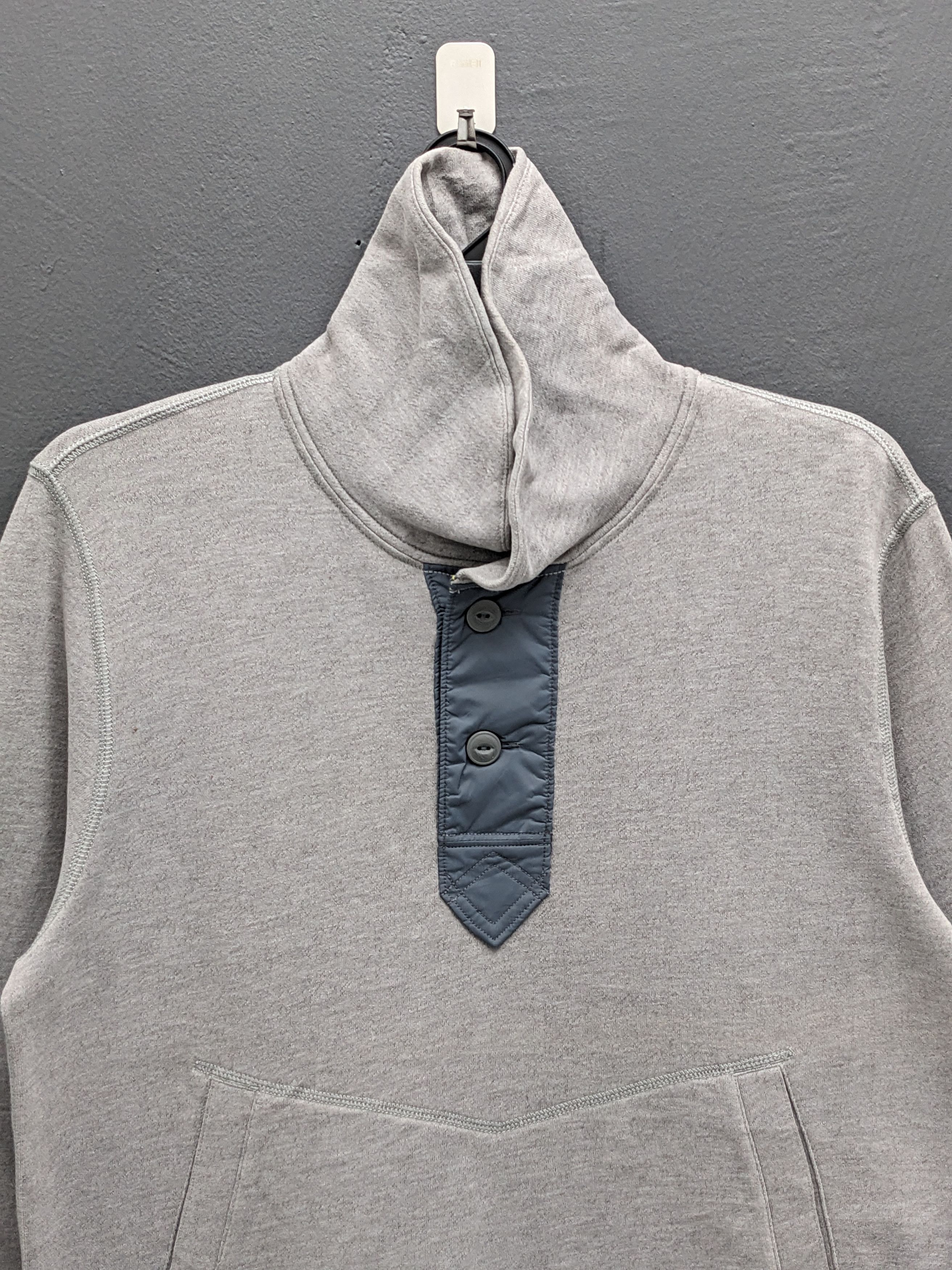 Eddie Bauer Eddie Bauer Grey Cowl Neck Snap Placket Pullover Sweatshirt Size US M / EU 48-50 / 2 - 5 Thumbnail