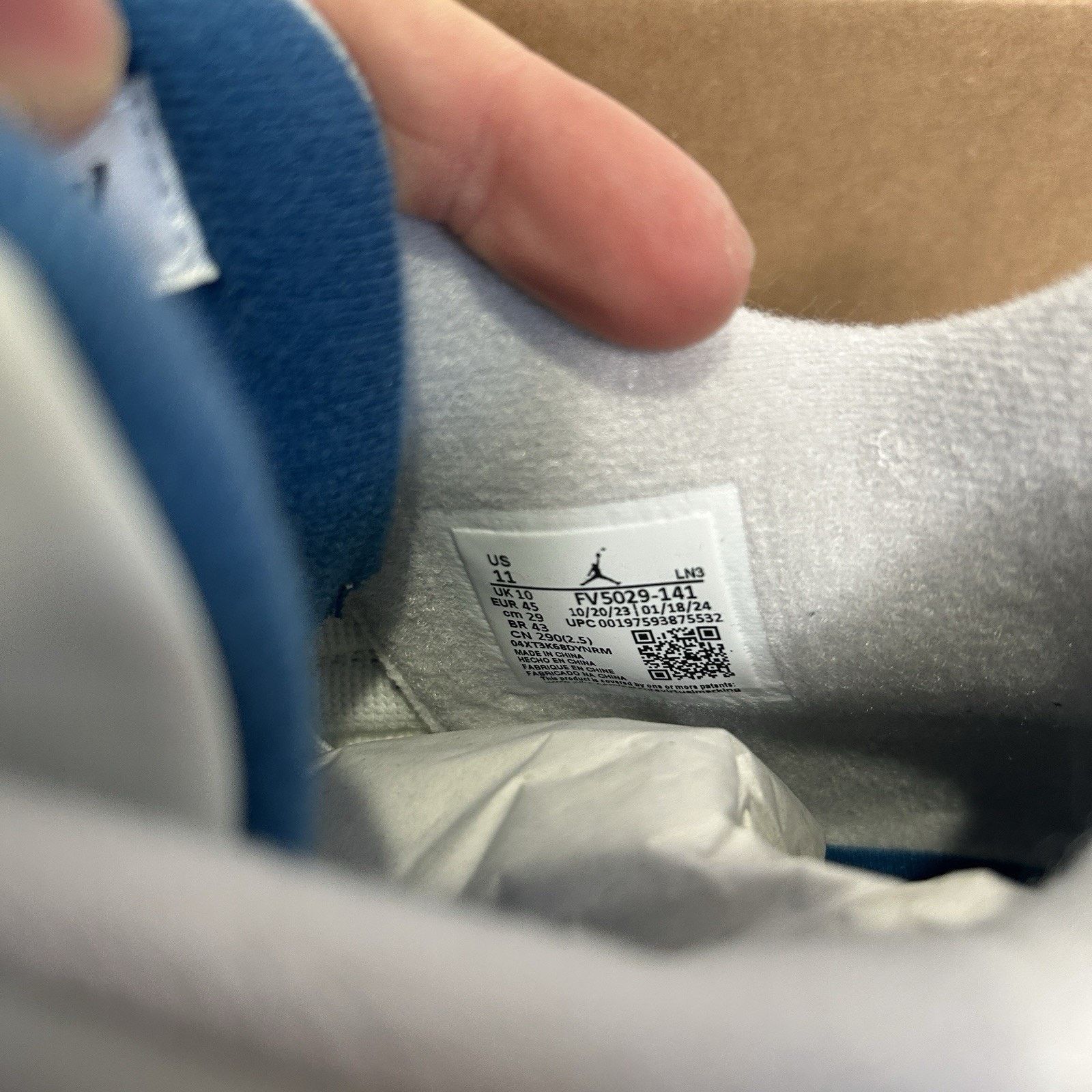 Jordan Brand Nike Air Jordan 4 Retro OG “Military Blue” FV5029-141 Size US 11 / EU 44 - 6 Thumbnail