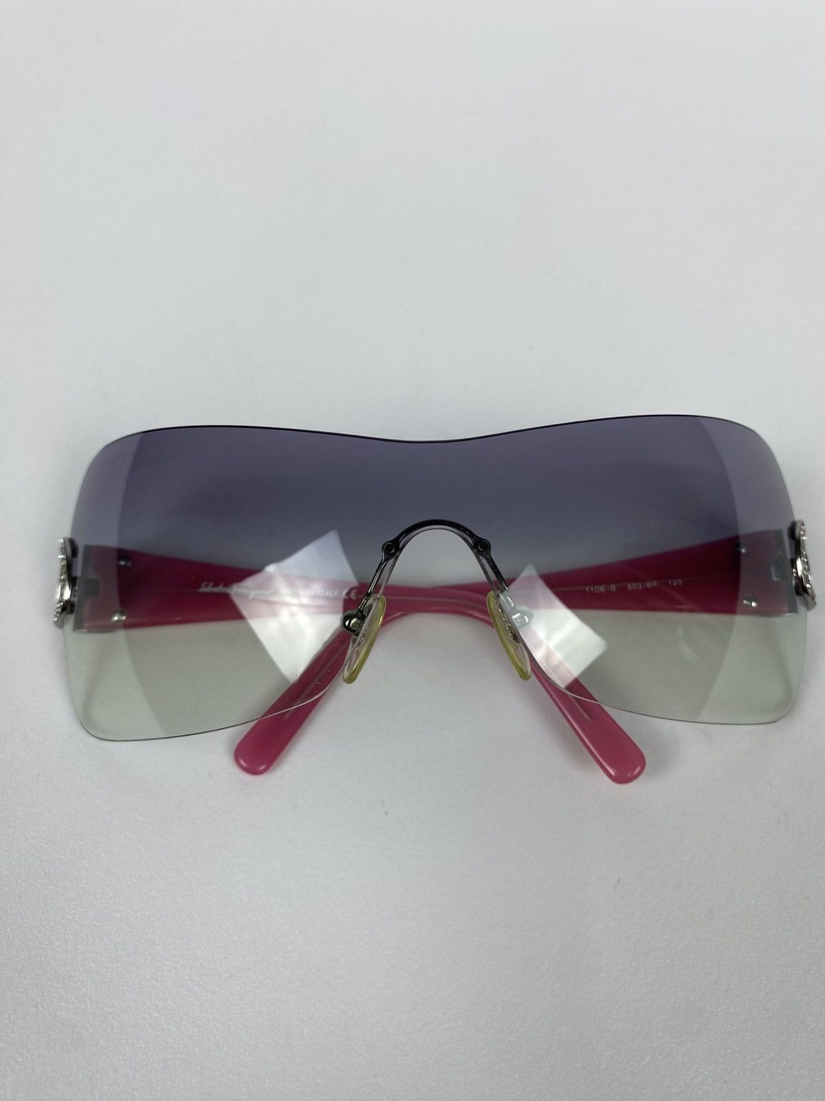 Salvatore Ferragamo Salvatore Ferragamo Gradient Sunglasses Mask Sequin Size ONE SIZE - 13 Thumbnail