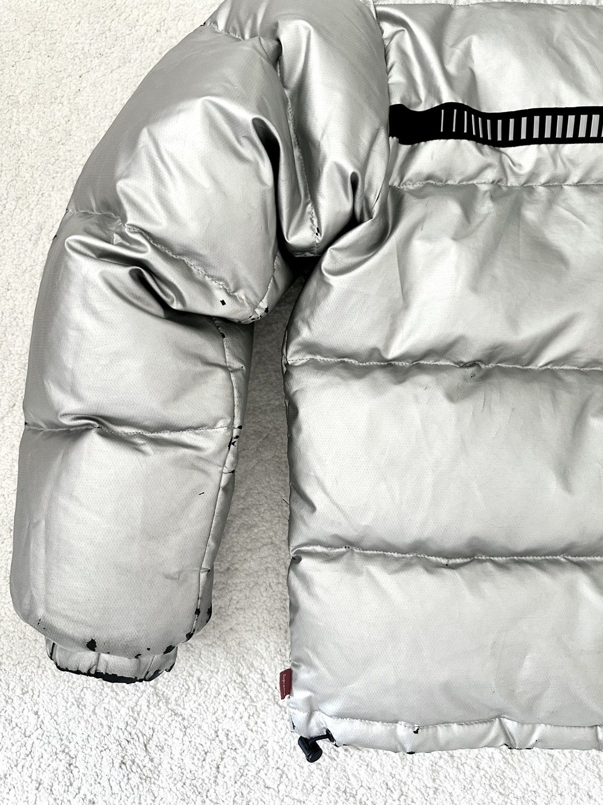 Supreme Supreme silver puffer jacket with reflective sleeves Size US L / EU 52-54 / 3 - 8 Thumbnail