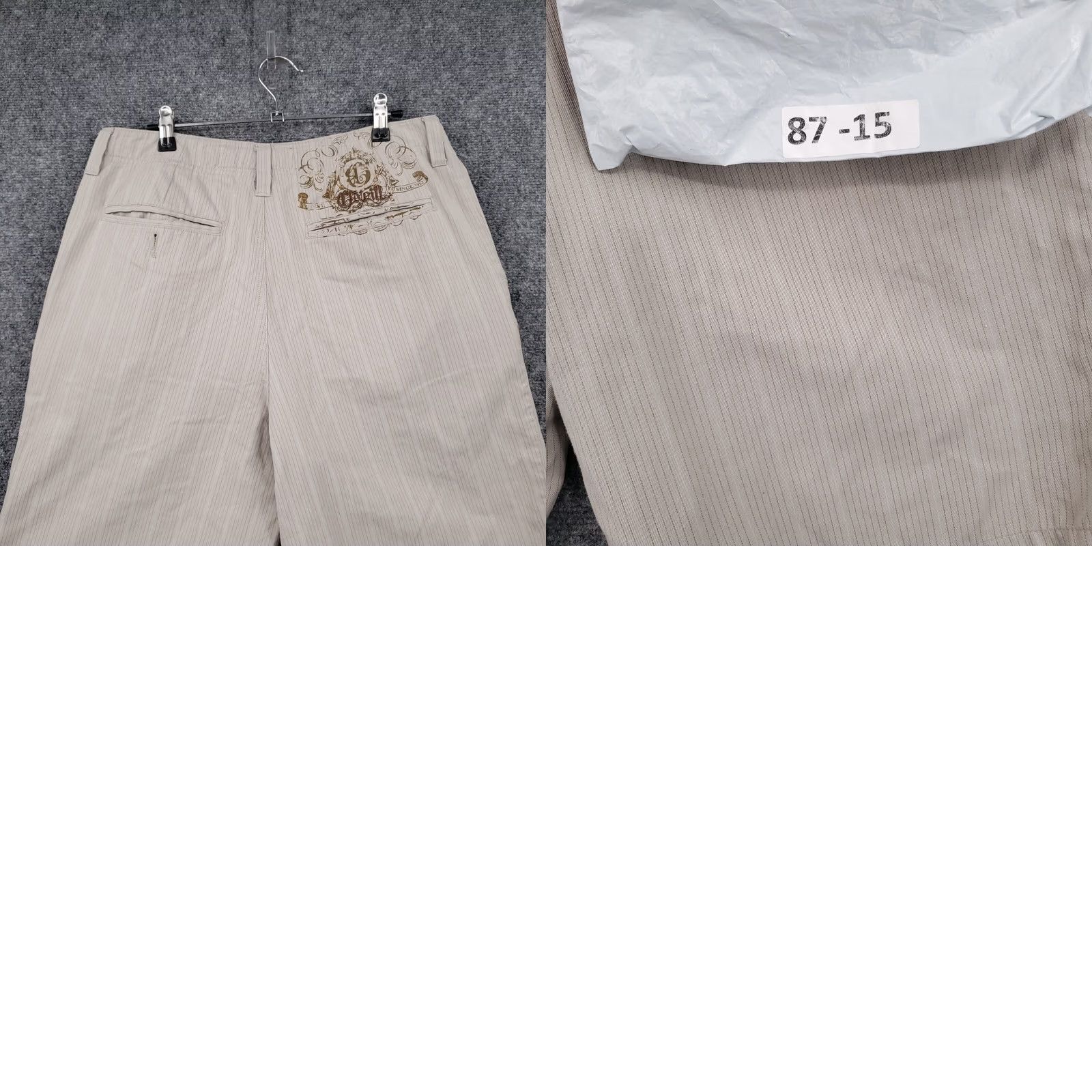 O'Neill VINTAGE O'Neill Shorts Mens 32 Gray Striped Chino Bermuda Zip Fly Y2K Shorts Mens Gray Striped Chino Bermuda Zip Fly Y2K Size US 32 / EU 48 - 10 Thumbnail