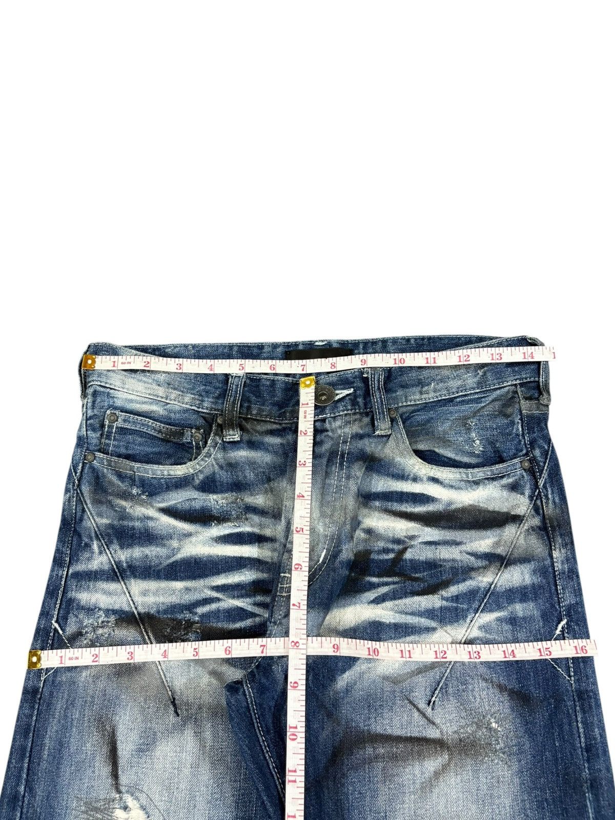 Japanese Brand Vintage Japanese Brand Paint Distress Jeans Like Numbernine Size US 28 / EU 44 - 12 Thumbnail