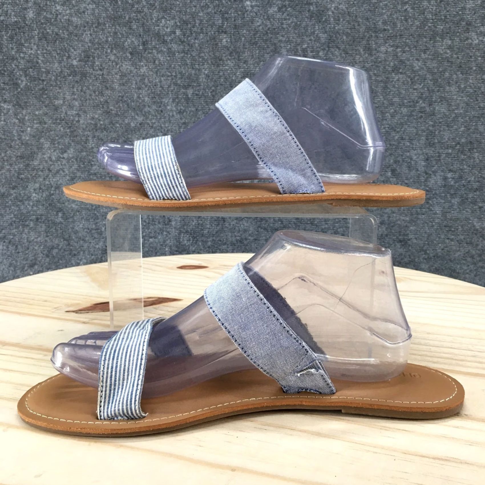 Old Navy Old Navy Sandals Womens 10 Double Strap Slide Blue Slip On Casual Comfort Flats Size US 10 / IT 40 - 2 Thumbnail