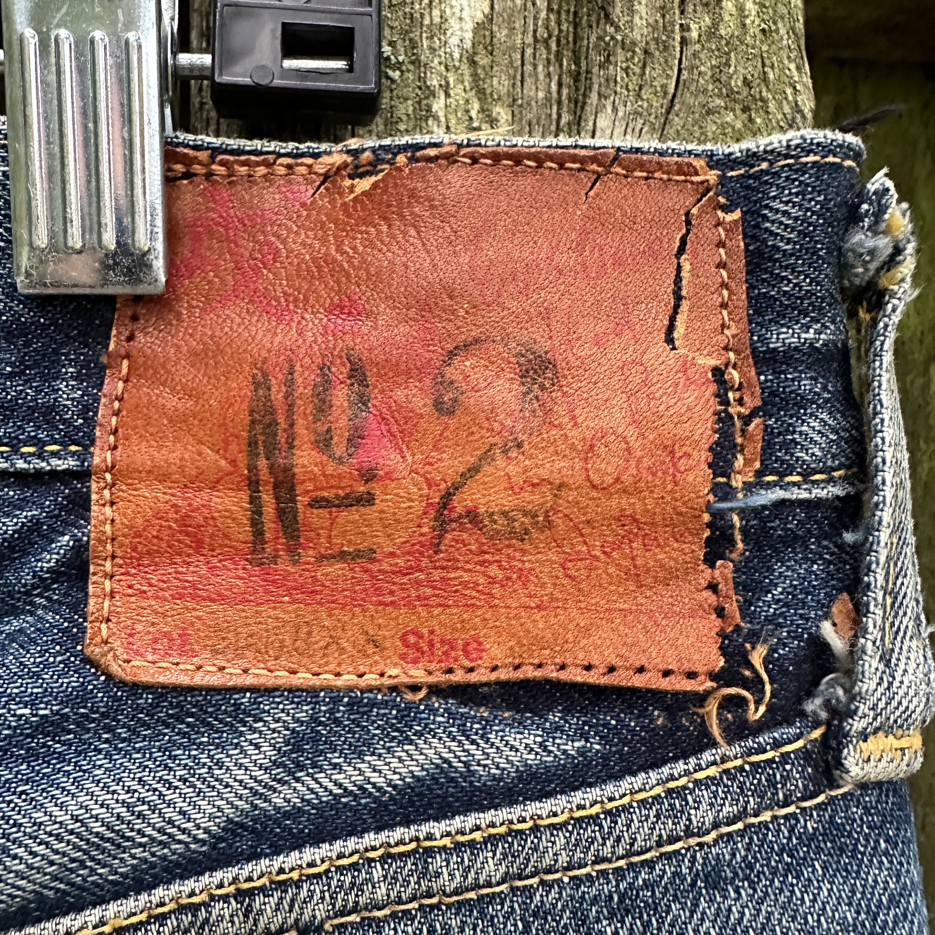 Evisu Buckle Back Thrashed No 2 2000s Selvedge seagulls back cinch Size US 34 / EU 50 - 25 Thumbnail
