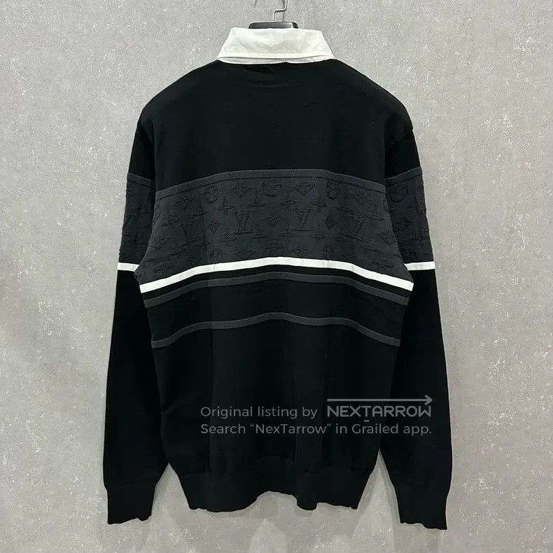 Louis Vuitton Louis Vuitton Full-print jacquard knit Polo long sleeve Size US M / EU 48-50 / 2 - 2 Thumbnail